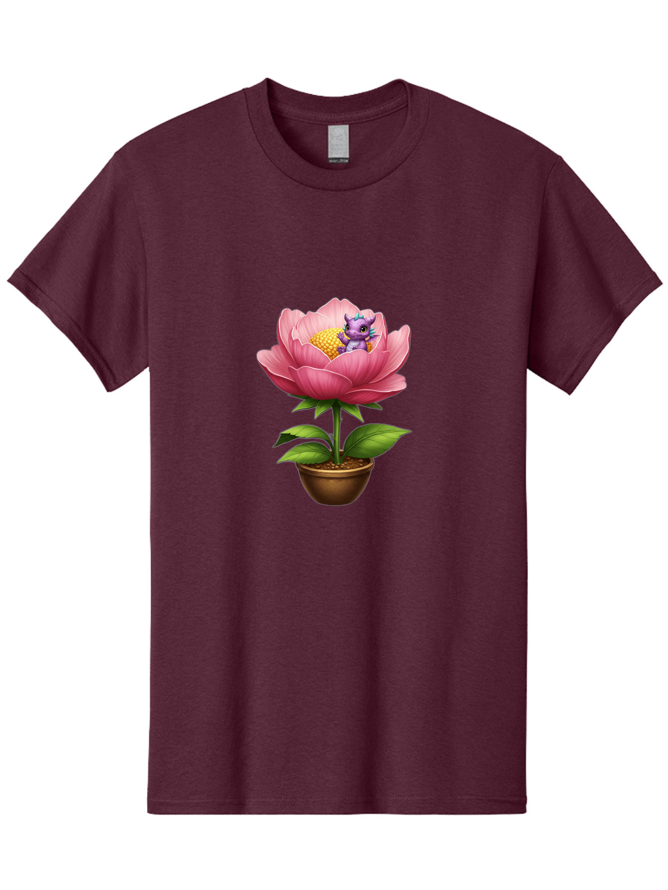 Pink-Flower-With-Purple-Dragon Men'S Graphic Tee, 100% Cotton, Comfortable Casual Summer Wear, Machine Washable, Vintage Camera, Old Camera, Antique Camera, Black Camera, Classic Photography, Photography Equipment, Nostalgic Device, Bal125 5