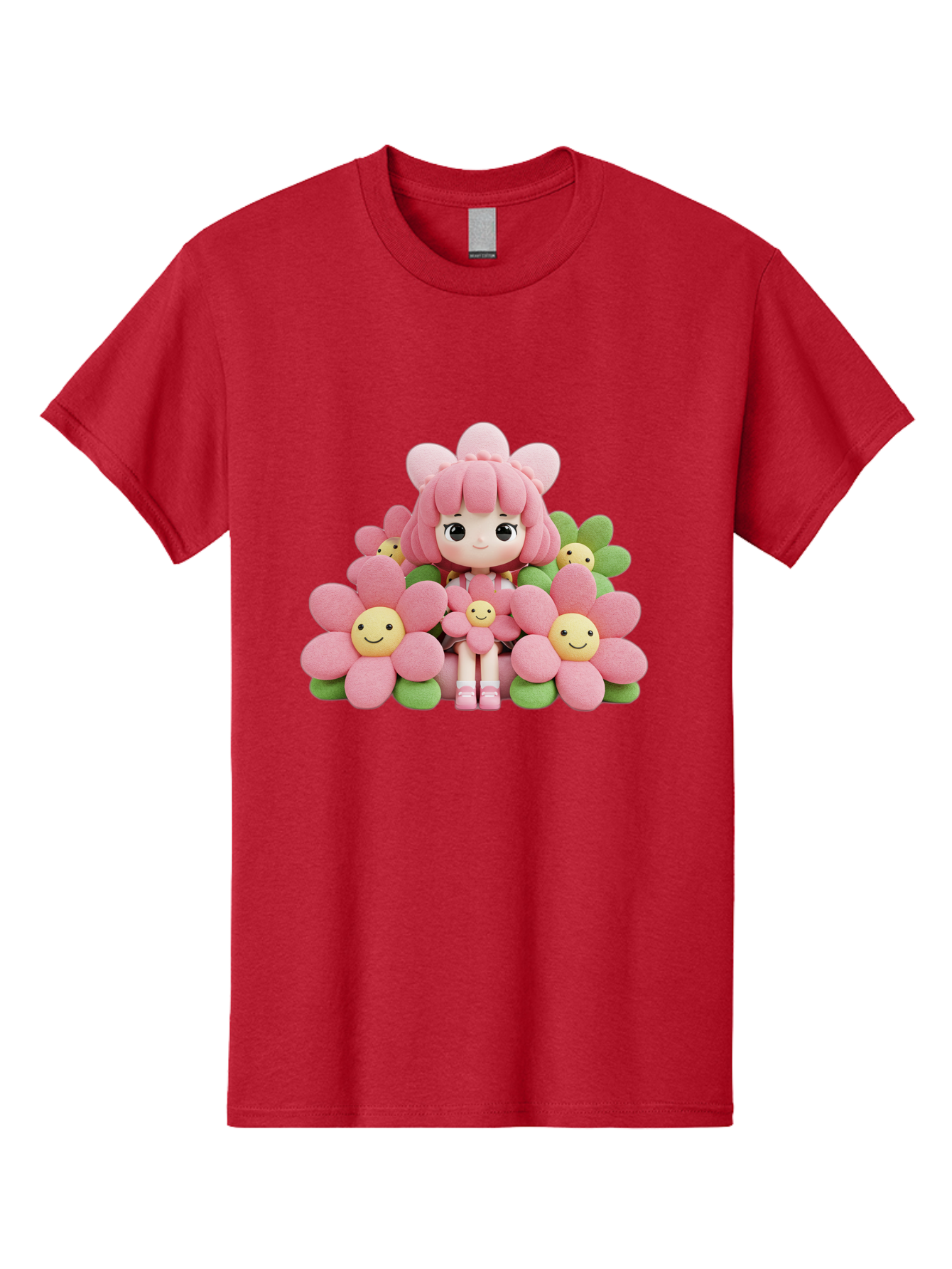 Pink-Haired-Doll-In-Flowers Men'S Graphic Tee, 100% Cotton, Comfortable Casual Summer Wear, Machine Washable, Vintage Camera, Old Camera, Antique Camera, Black Camera, Classic Photography, Photography Equipment, Nostalgic Device, Film Camera, Bal130 6