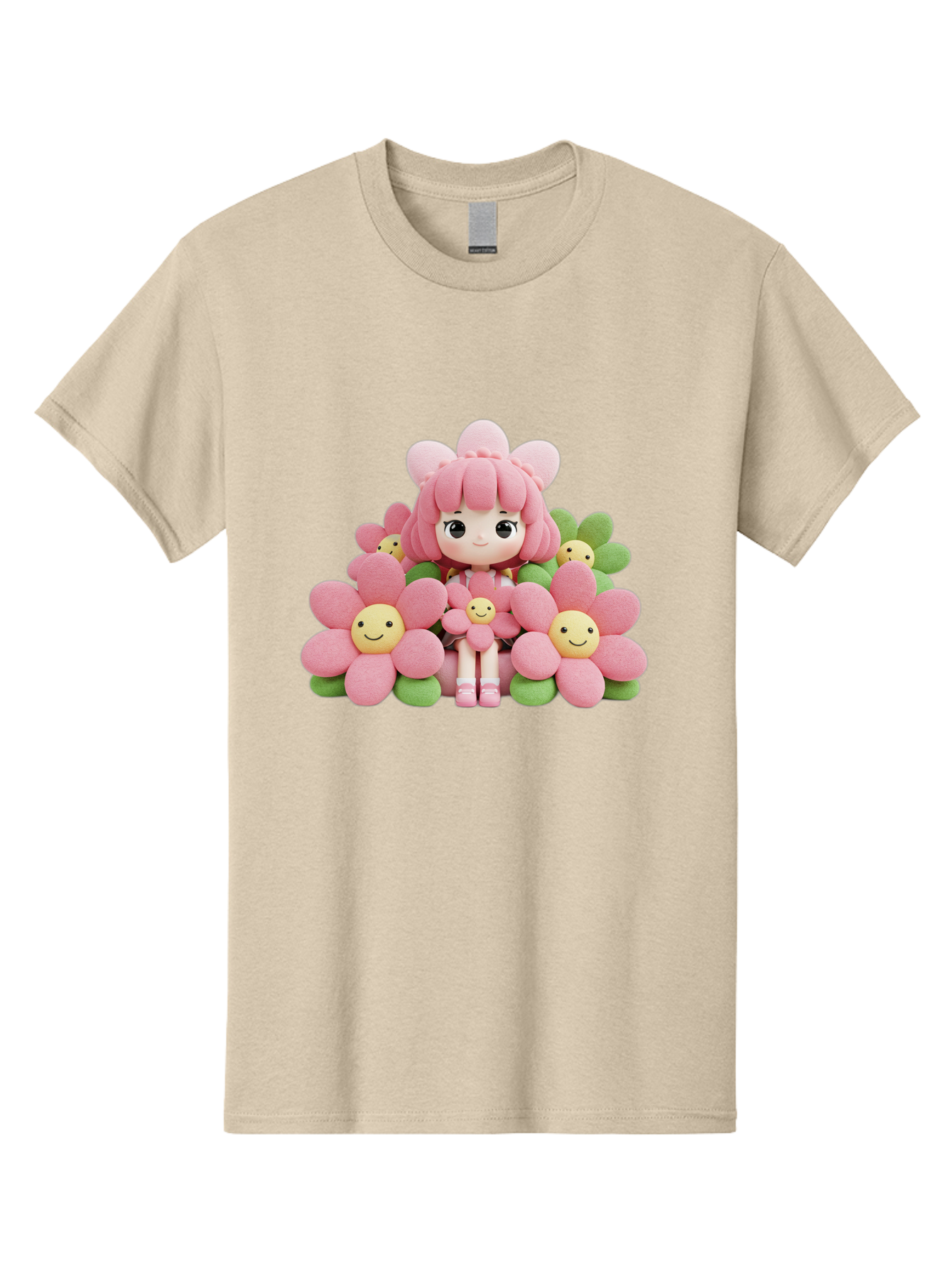 Pink-Haired-Doll-In-Flowers Men'S Graphic Tee, 100% Cotton, Comfortable Casual Summer Wear, Machine Washable, Vintage Camera, Old Camera, Antique Camera, Black Camera, Classic Photography, Photography Equipment, Nostalgic Device, Film Camera, Bal130 4