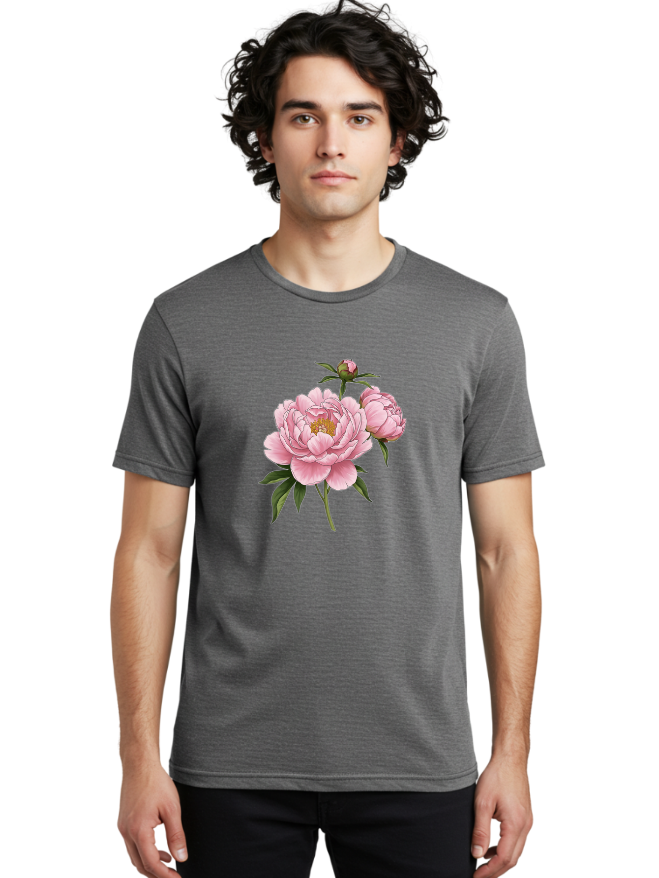Pink-Peony-Flowers Men'S Graphic Tee, 100% Cotton, Comfortable Casual Summer Wear, Machine Washable, Vintage Camera, Old Camera, Antique Camera, Black Camera, Classic Photography, Photography Equipment, Nostalgic Device, Film Camera, Bal142 21