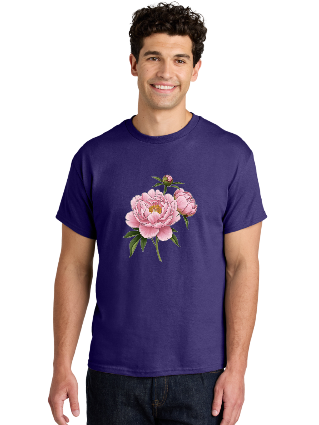 Pink-Peony-Flowers Men'S Graphic Tee, 100% Cotton, Comfortable Casual Summer Wear, Machine Washable, Vintage Camera, Old Camera, Antique Camera, Black Camera, Classic Photography, Photography Equipment, Nostalgic Device, Film Camera, Bal142 30