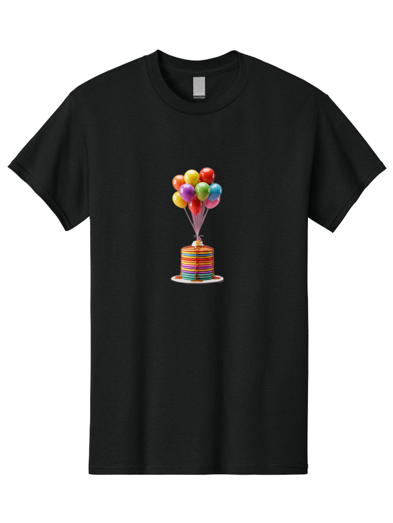 Rainbow-Cake-With-Balloons Men'S Graphic Tee, 100% Cotton, Comfortable Casual Summer Wear, Machine Washable, Vintage Camera, Old Camera, Antique Camera, Black Camera, Classic Photography, Photography Equipment, Nostalgic Device, Film Camera, Bal196 7