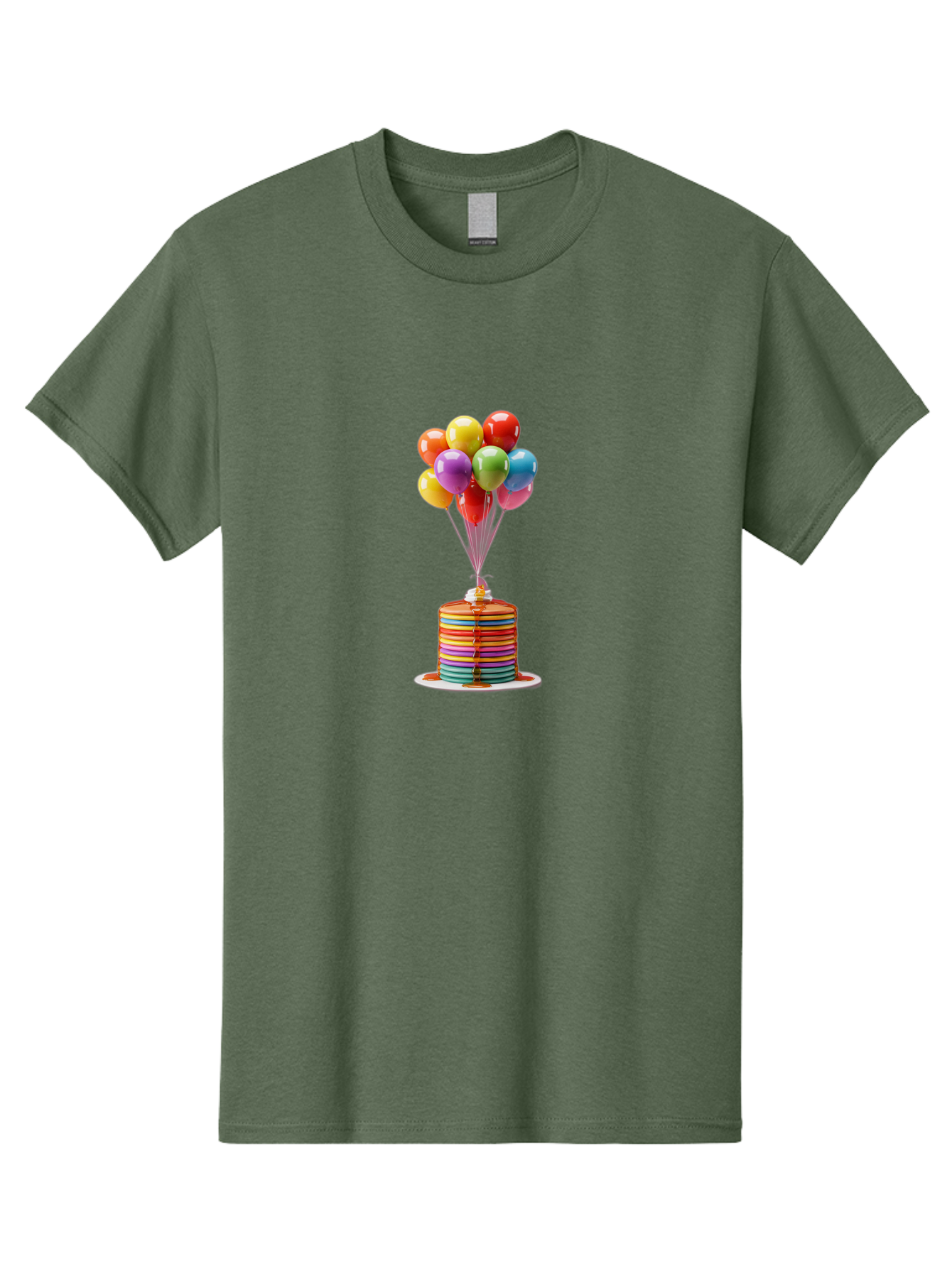 Rainbow-Cake-With-Balloons Men'S Graphic Tee, 100% Cotton, Comfortable Casual Summer Wear, Machine Washable, Vintage Camera, Old Camera, Antique Camera, Black Camera, Classic Photography, Photography Equipment, Nostalgic Device, Film Camera, Bal196 6