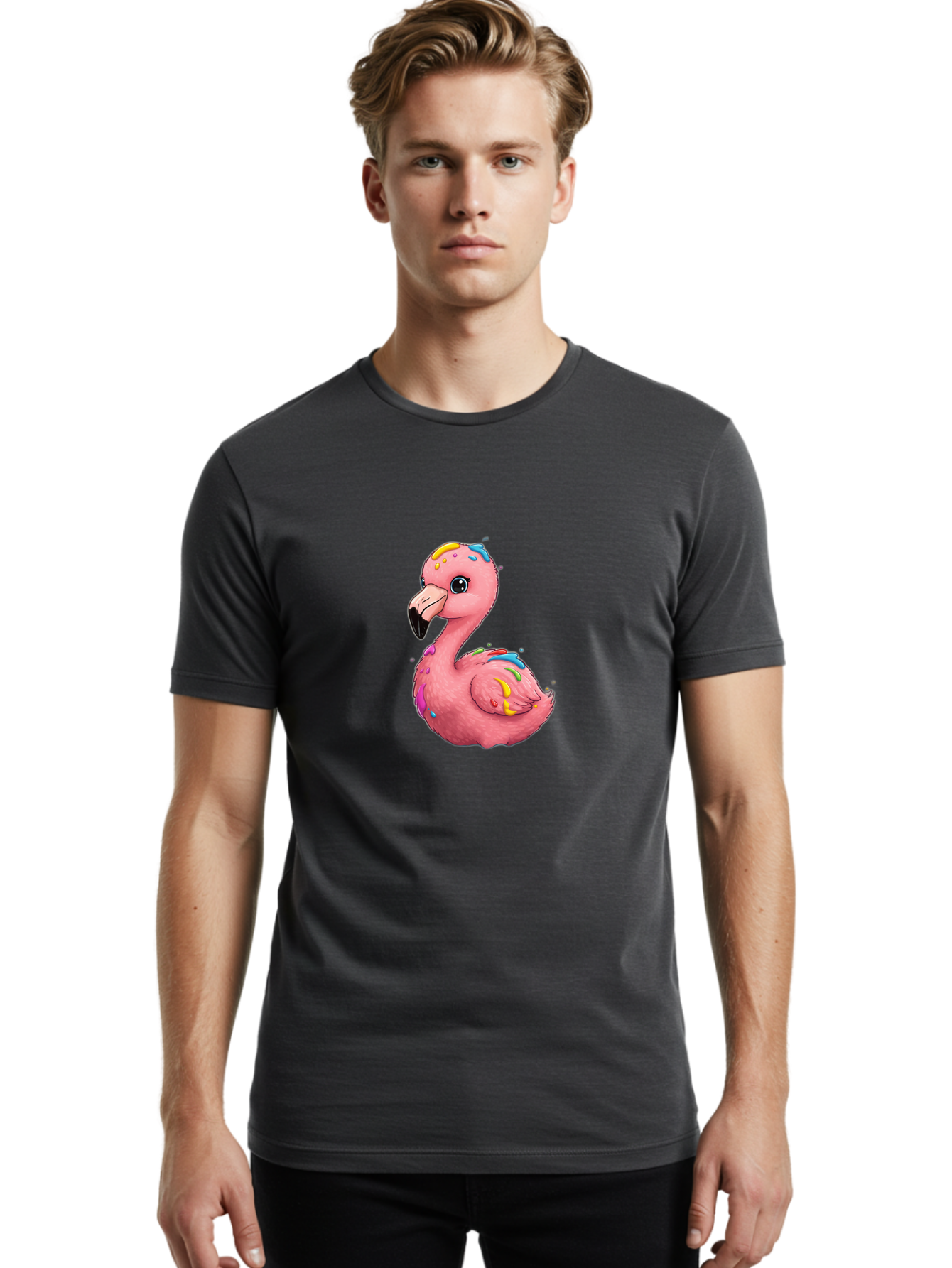 Rainbow-Flamingo Men'S Graphic Tee, 100% Cotton, Comfortable Casual Summer Wear, Machine Washable, Vintage Camera, Old Camera, Antique Camera, Black Camera, Classic Photography, Photography Equipment, Nostalgic Device, Film Camera, Camera Art Bal197 22