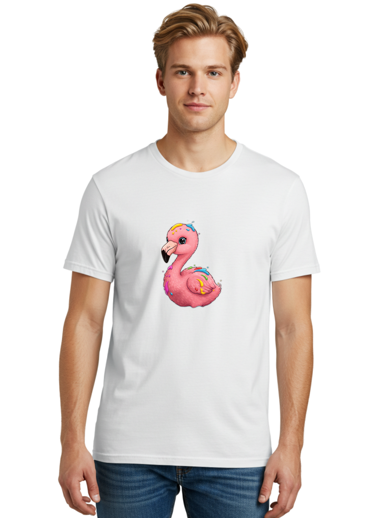 Rainbow-Flamingo Men'S Graphic Tee, 100% Cotton, Comfortable Casual Summer Wear, Machine Washable, Vintage Camera, Old Camera, Antique Camera, Black Camera, Classic Photography, Photography Equipment, Nostalgic Device, Film Camera, Camera Art Bal197 24