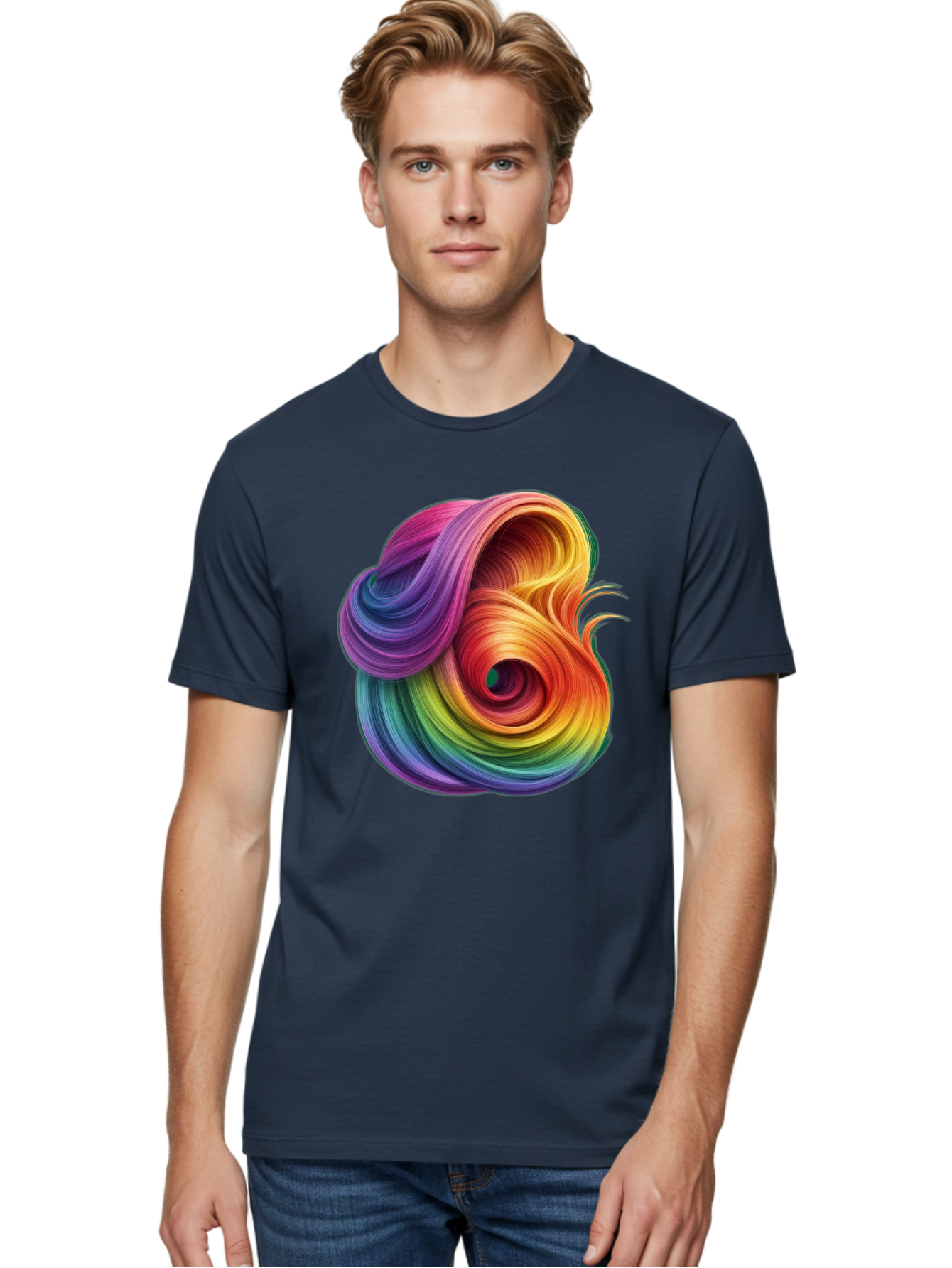 Rainbow-Swirl Men'S Graphic Tee, 100% Cotton, Comfortable Casual Summer Wear, Machine Washable, Vintage Camera, Old Camera, Antique Camera, Black Camera, Classic Photography, Photography Equipment, Nostalgic Device, Film Camera, Camera Art Bal206 20
