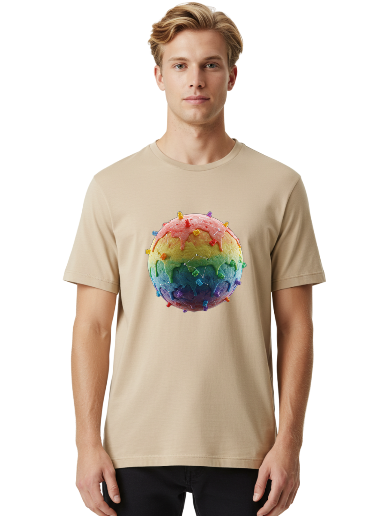 Rainbow-Virus Men'S Graphic Tee, 100% Cotton, Comfortable Casual Summer Wear, Machine Washable, Vintage Camera, Old Camera, Antique Camera, Black Camera, Classic Photography, Photography Equipment, Nostalgic Device, Film Camera, Camera Art Bal207 24