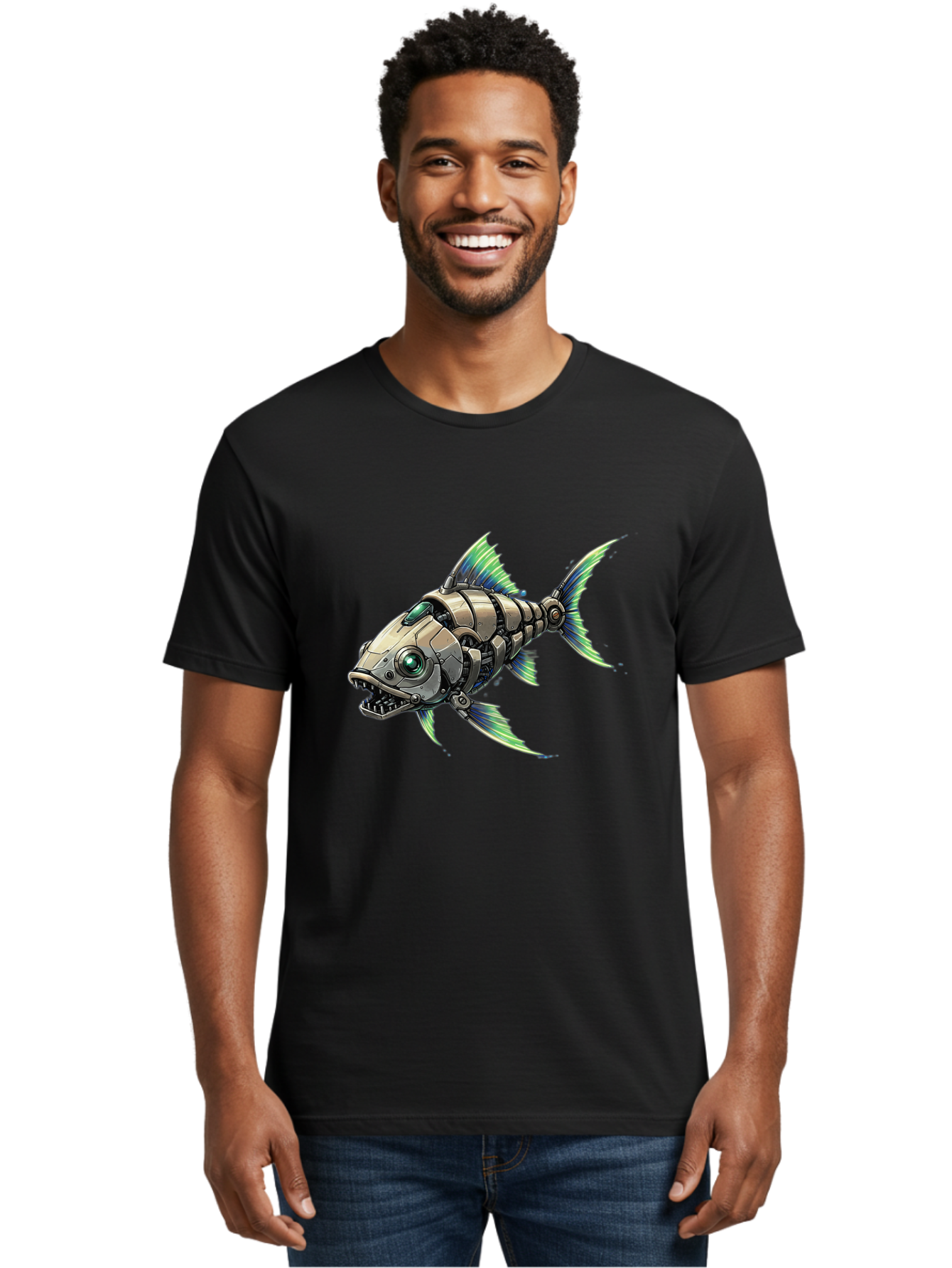 Robo-Fish-3 Men'S Graphic Tee, 100% Cotton, Comfortable Casual Summer Wear, Machine Washable, Vintage Camera, Old Camera, Antique Camera, Black Camera, Classic Photography, Photography Equipment, Nostalgic Device, Film Camera, Camera Art Bal235 26