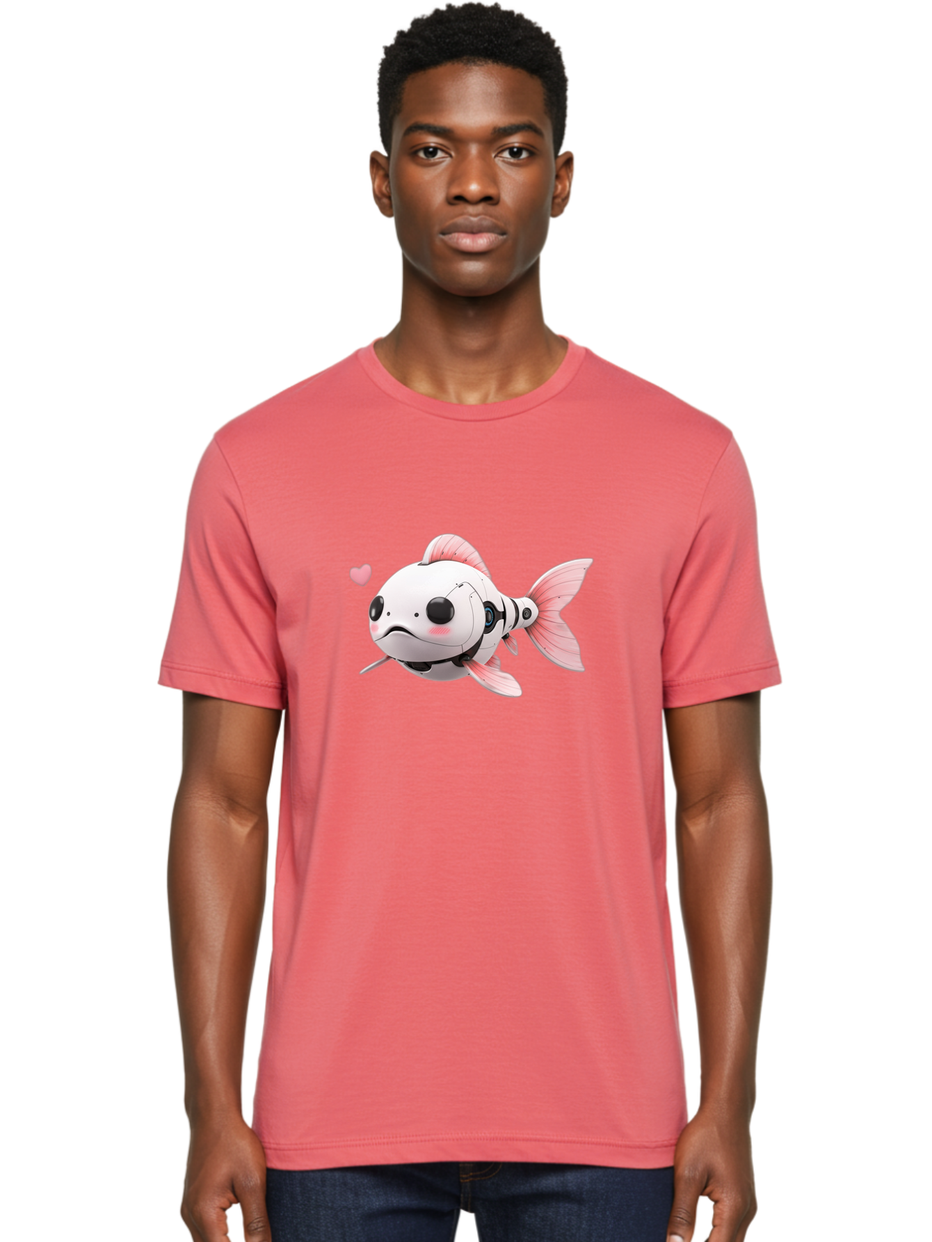 Robot-Fish-1 Men'S Graphic Tee, 100% Cotton, Comfortable Casual Summer Wear, Machine Washable, Vintage Camera, Old Camera, Antique Camera, Black Camera, Classic Photography, Photography Equipment, Nostalgic Device, Film Camera, Camera Art Bal244 30