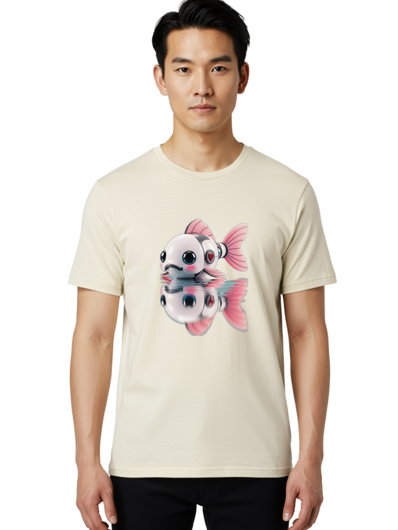 Robot-Fish-3 Men'S Graphic Tee, 100% Cotton, Comfortable Casual Summer Wear, Machine Washable, Vintage Camera, Old Camera, Antique Camera, Black Camera, Classic Photography, Photography Equipment, Nostalgic Device, Film Camera, Camera Art Bal246 21