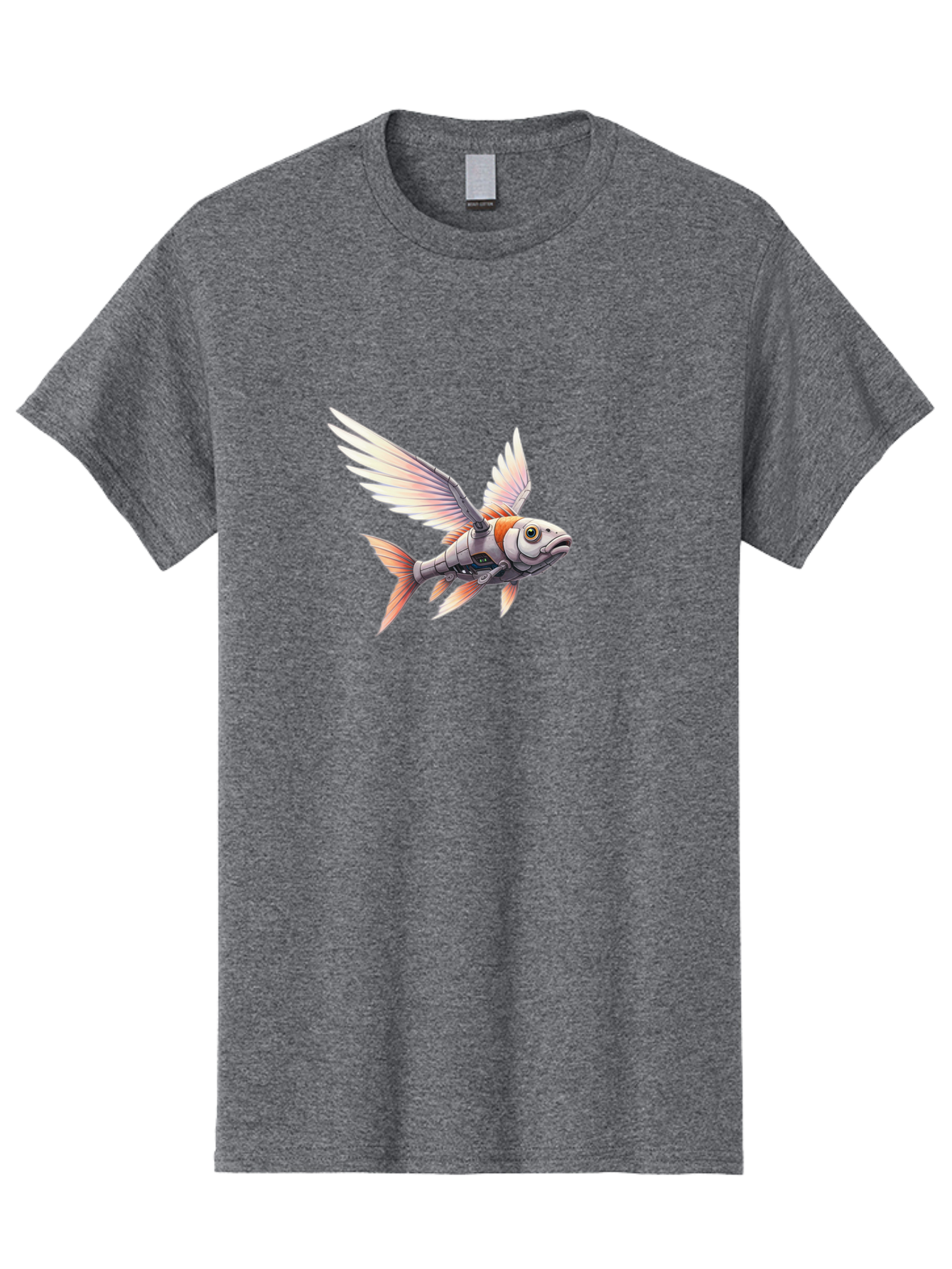 Robot-Fish-Flying Men'S Graphic Tee, 100% Cotton, Comfortable Casual Summer Wear, Machine Washable, Vintage Camera, Old Camera, Antique Camera, Black Camera, Classic Photography, Photography Equipment, Nostalgic Device, Film Camera, Camera Art Bal250 4
