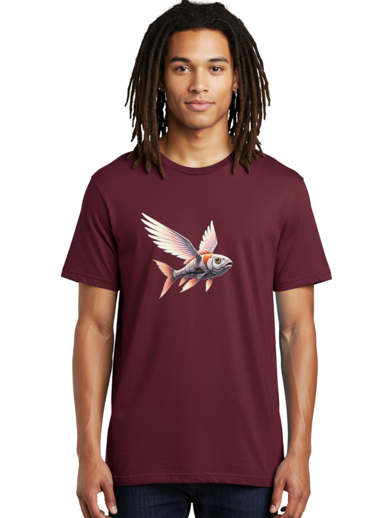 Robot-Fish-Flying Men'S Graphic Tee, 100% Cotton, Comfortable Casual Summer Wear, Machine Washable, Vintage Camera, Old Camera, Antique Camera, Black Camera, Classic Photography, Photography Equipment, Nostalgic Device, Film Camera, Camera Art Bal250 26