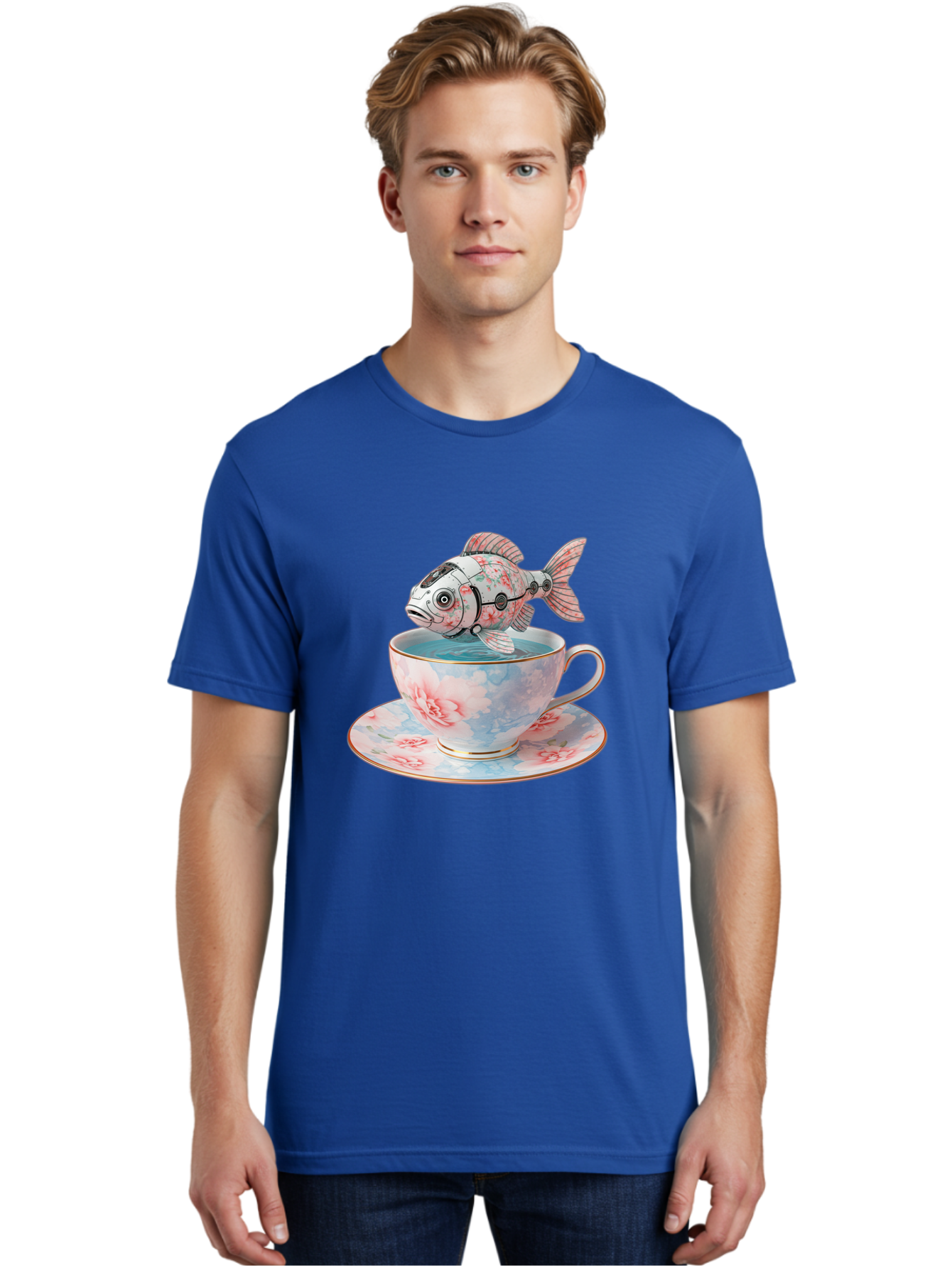 Robot-Fish-In-Teacup Men'S Graphic Tee, 100% Cotton, Comfortable Casual Summer Wear, Machine Washable, Vintage Camera, Old Camera, Antique Camera, Black Camera, Classic Photography, Photography Equipment, Nostalgic Device, Film Camera, Bal252 17