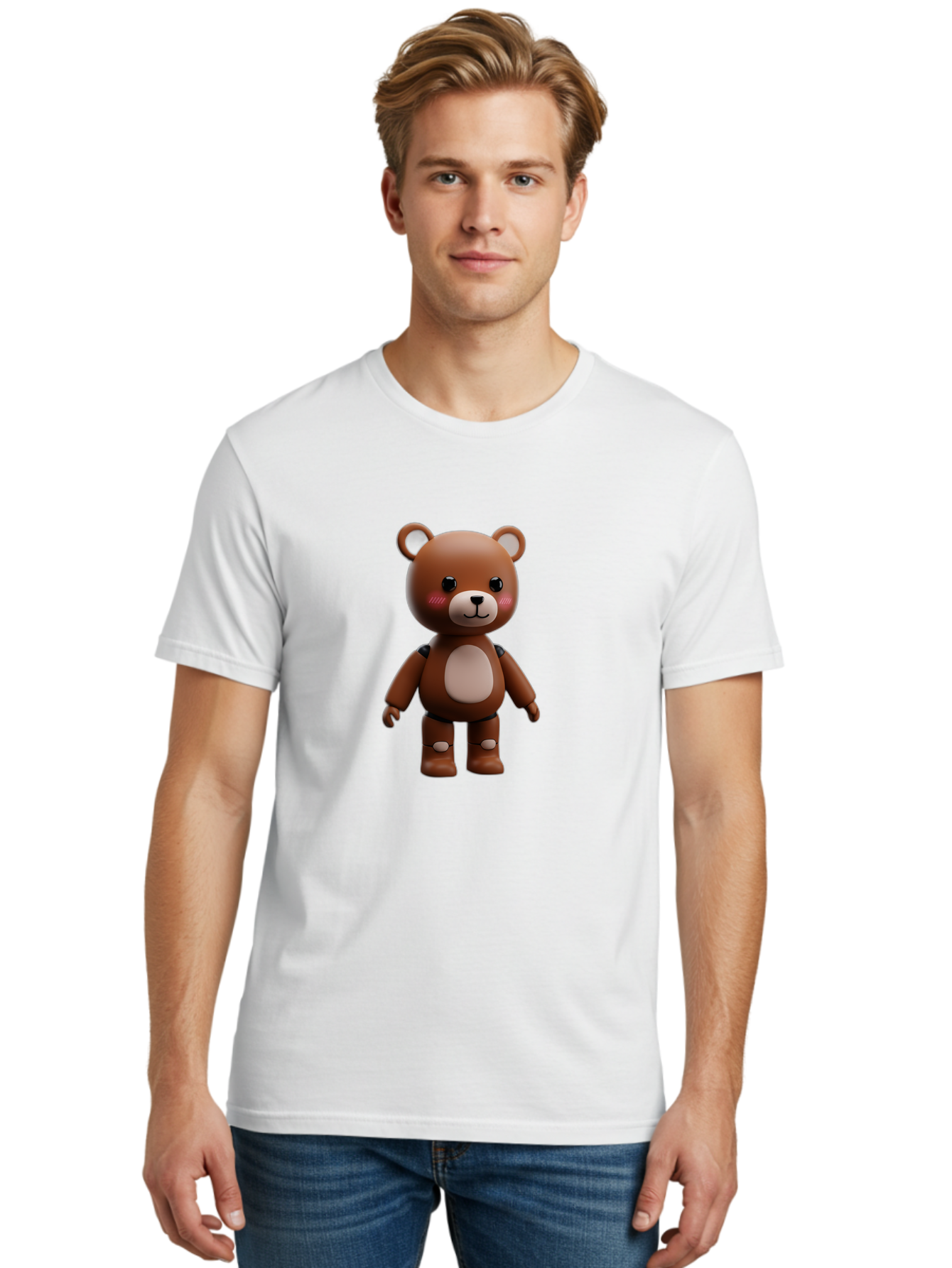 Robot-Teddy-Bear Men'S Graphic Tee, 100% Cotton, Comfortable Casual Summer Wear, Machine Washable, Vintage Camera, Old Camera, Antique Camera, Black Camera, Classic Photography, Photography Equipment, Nostalgic Device, Film Camera, Camera Art Bal261 24