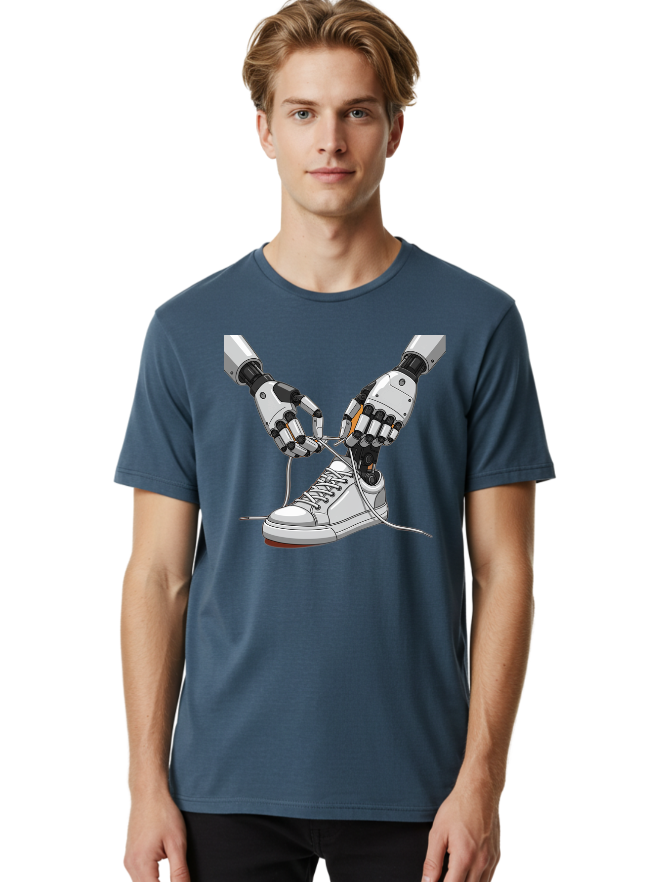 Robot-Tying-Shoe Men'S Graphic Tee, 100% Cotton, Comfortable Casual Summer Wear, Machine Washable, Vintage Camera, Old Camera, Antique Camera, Black Camera, Classic Photography, Photography Equipment, Nostalgic Device, Film Camera, Camera Art Bal263 21