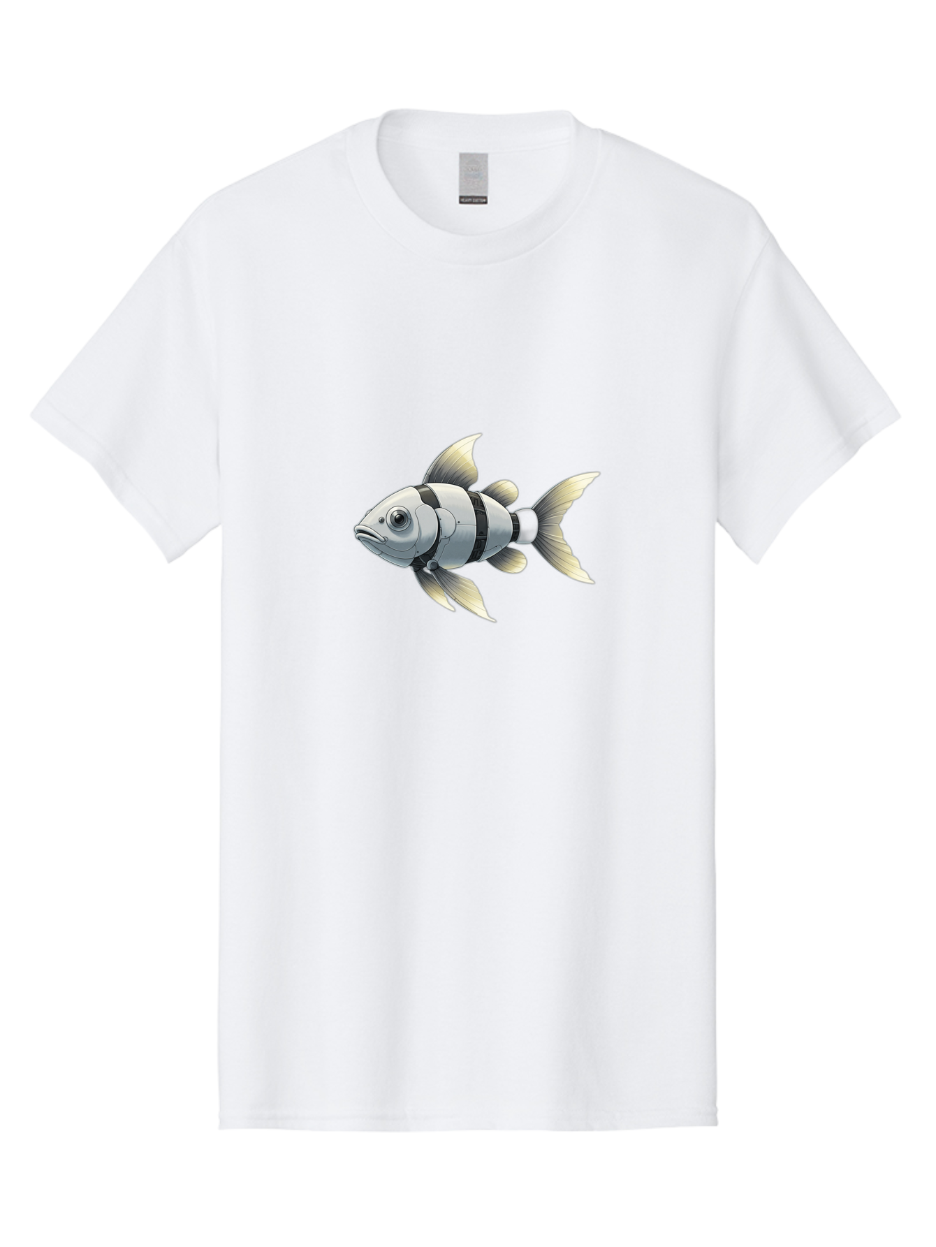 Robotic-Fish-1 Men'S Graphic Tee, 100% Cotton, Comfortable Casual Summer Wear, Machine Washable, Vintage Camera, Old Camera, Antique Camera, Black Camera, Classic Photography, Photography Equipment, Nostalgic Device, Film Camera, Camera Art Bal265 5