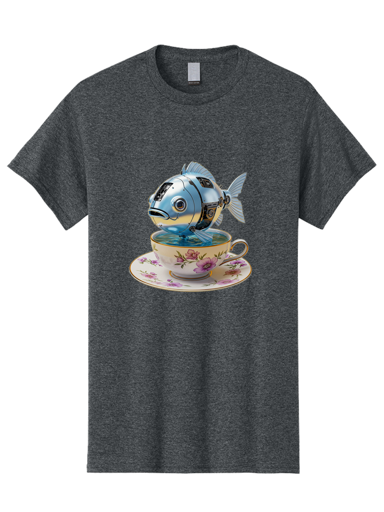 Robotic-Fish-Teacup Men'S Graphic Tee, 100% Cotton, Comfortable Casual Summer Wear, Machine Washable, Vintage Camera, Old Camera, Antique Camera, Black Camera, Classic Photography, Photography Equipment, Nostalgic Device, Film Camera, Bal267 4