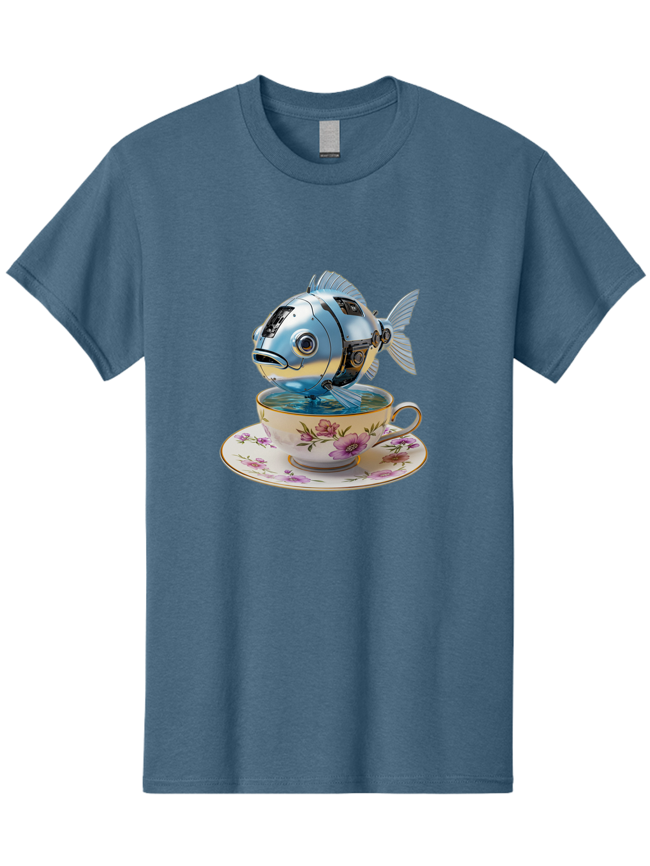 Robotic-Fish-Teacup Men'S Graphic Tee, 100% Cotton, Comfortable Casual Summer Wear, Machine Washable, Vintage Camera, Old Camera, Antique Camera, Black Camera, Classic Photography, Photography Equipment, Nostalgic Device, Film Camera, Bal267 5