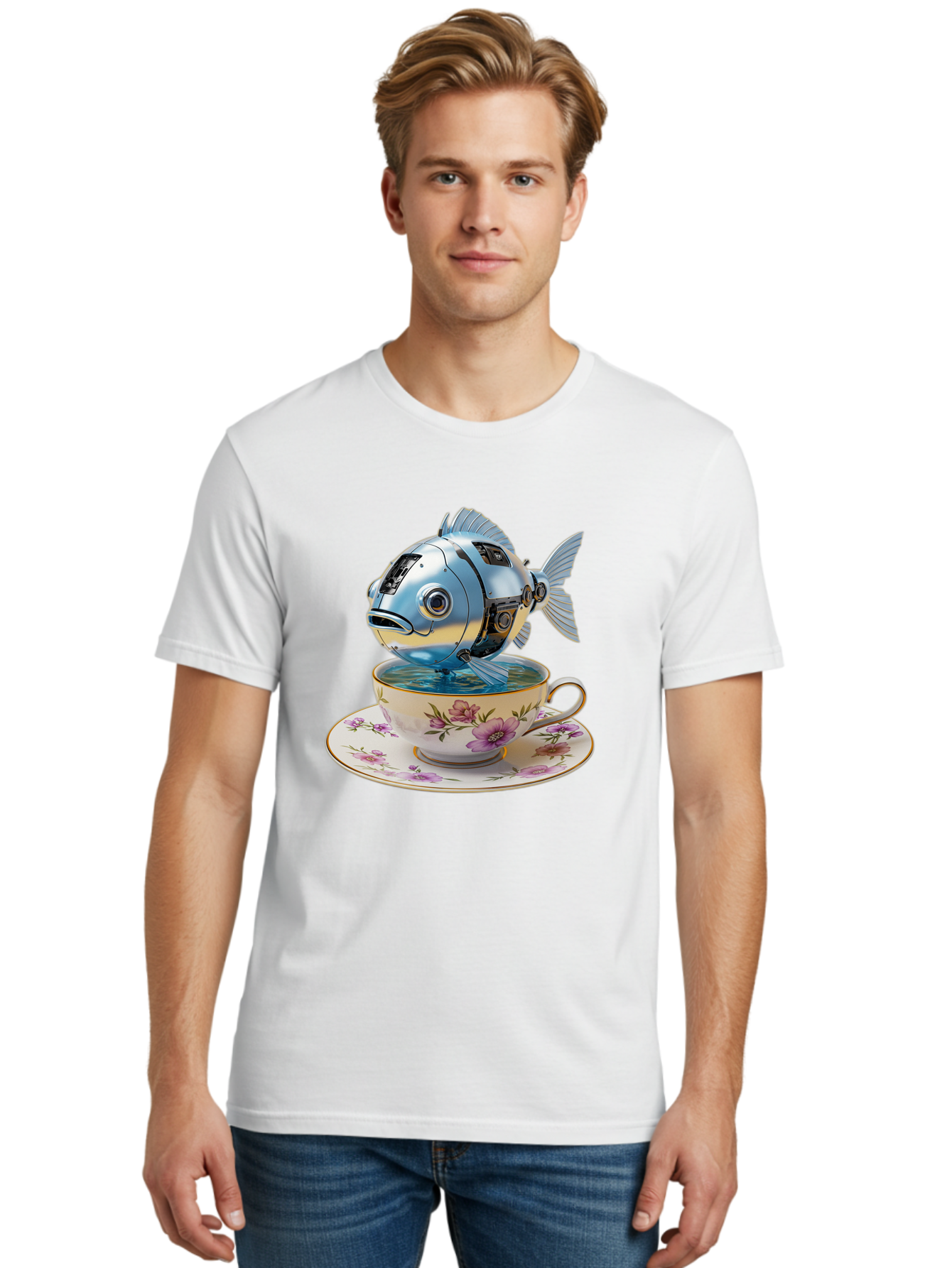 Robotic-Fish-Teacup Men'S Graphic Tee, 100% Cotton, Comfortable Casual Summer Wear, Machine Washable, Vintage Camera, Old Camera, Antique Camera, Black Camera, Classic Photography, Photography Equipment, Nostalgic Device, Film Camera, Bal267 29