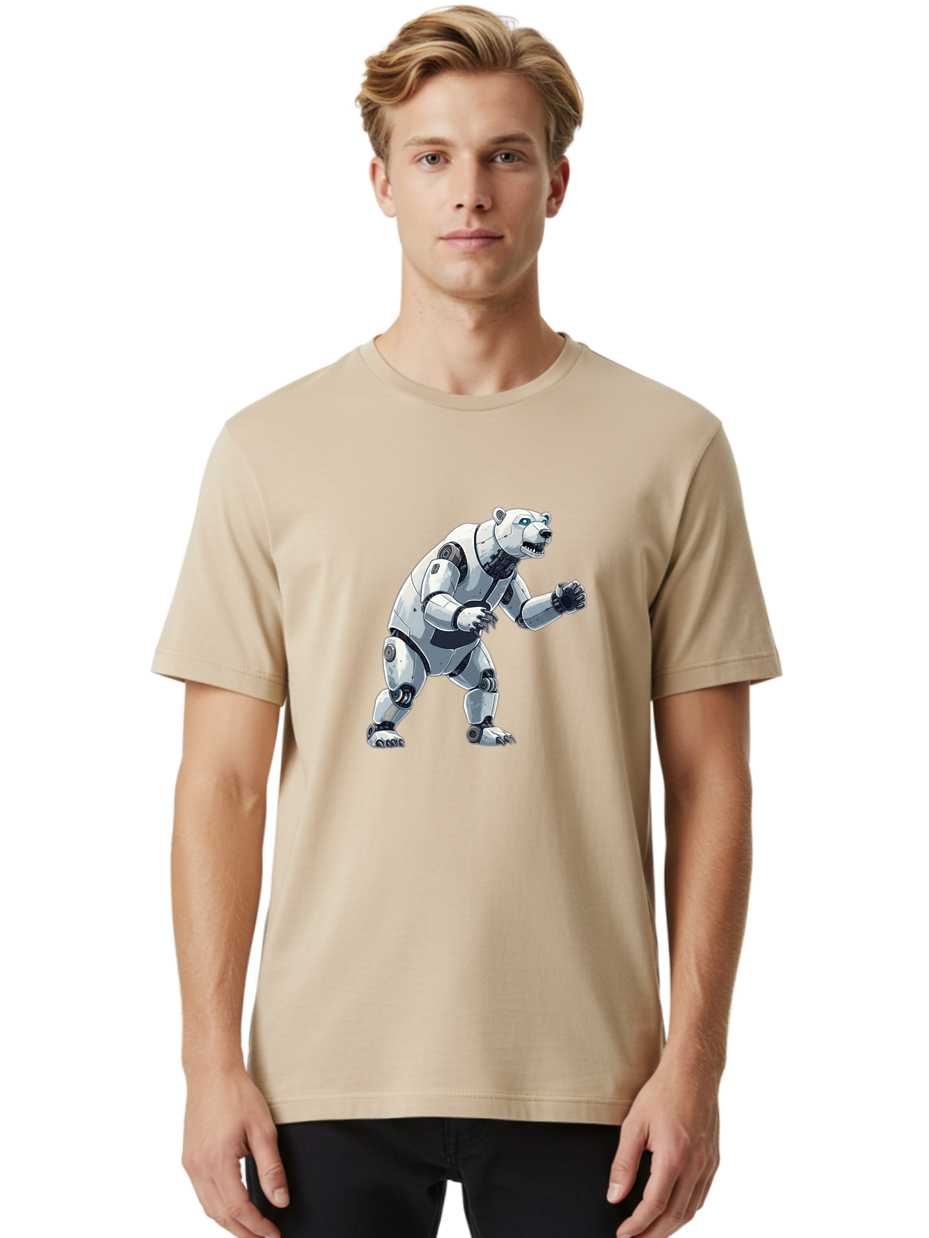 Robotic-Polar-Bear Men'S Graphic Tee, 100% Cotton, Comfortable Casual Summer Wear, Machine Washable, Vintage Camera, Old Camera, Antique Camera, Black Camera, Classic Photography, Photography Equipment, Nostalgic Device, Film Camera, Bal269 26