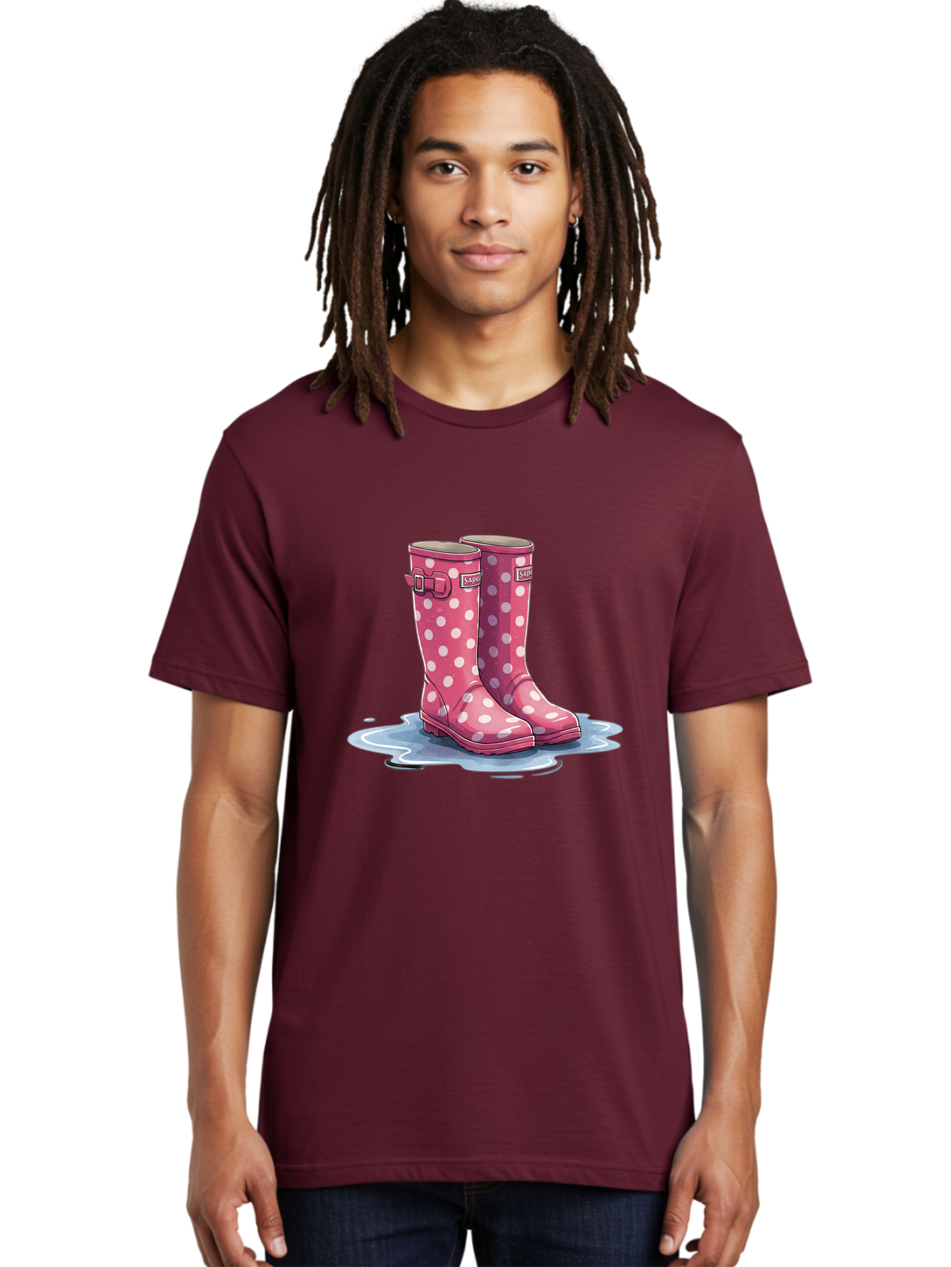 Safari-Pink-Polka-Dot-Rain-Boots Men'S Graphic Tee, 100% Cotton, Comfortable Casual Summer Wear, Machine Washable, Vintage Camera, Old Camera, Antique Camera, Black Camera, Classic Photography, Photography Equipment, Nostalgic Device, Bal281 16