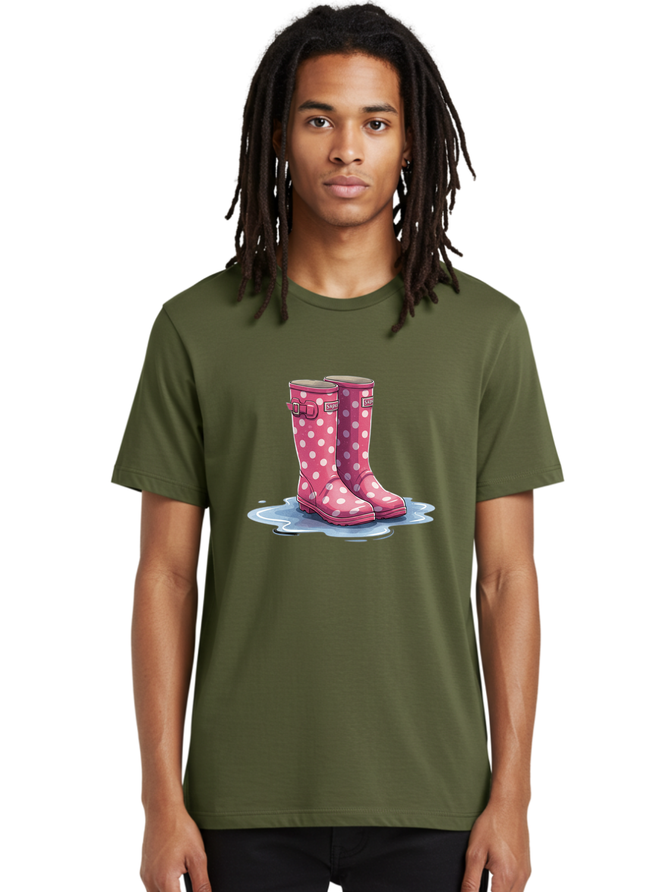 Safari-Pink-Polka-Dot-Rain-Boots Men'S Graphic Tee, 100% Cotton, Comfortable Casual Summer Wear, Machine Washable, Vintage Camera, Old Camera, Antique Camera, Black Camera, Classic Photography, Photography Equipment, Nostalgic Device, Bal281 19