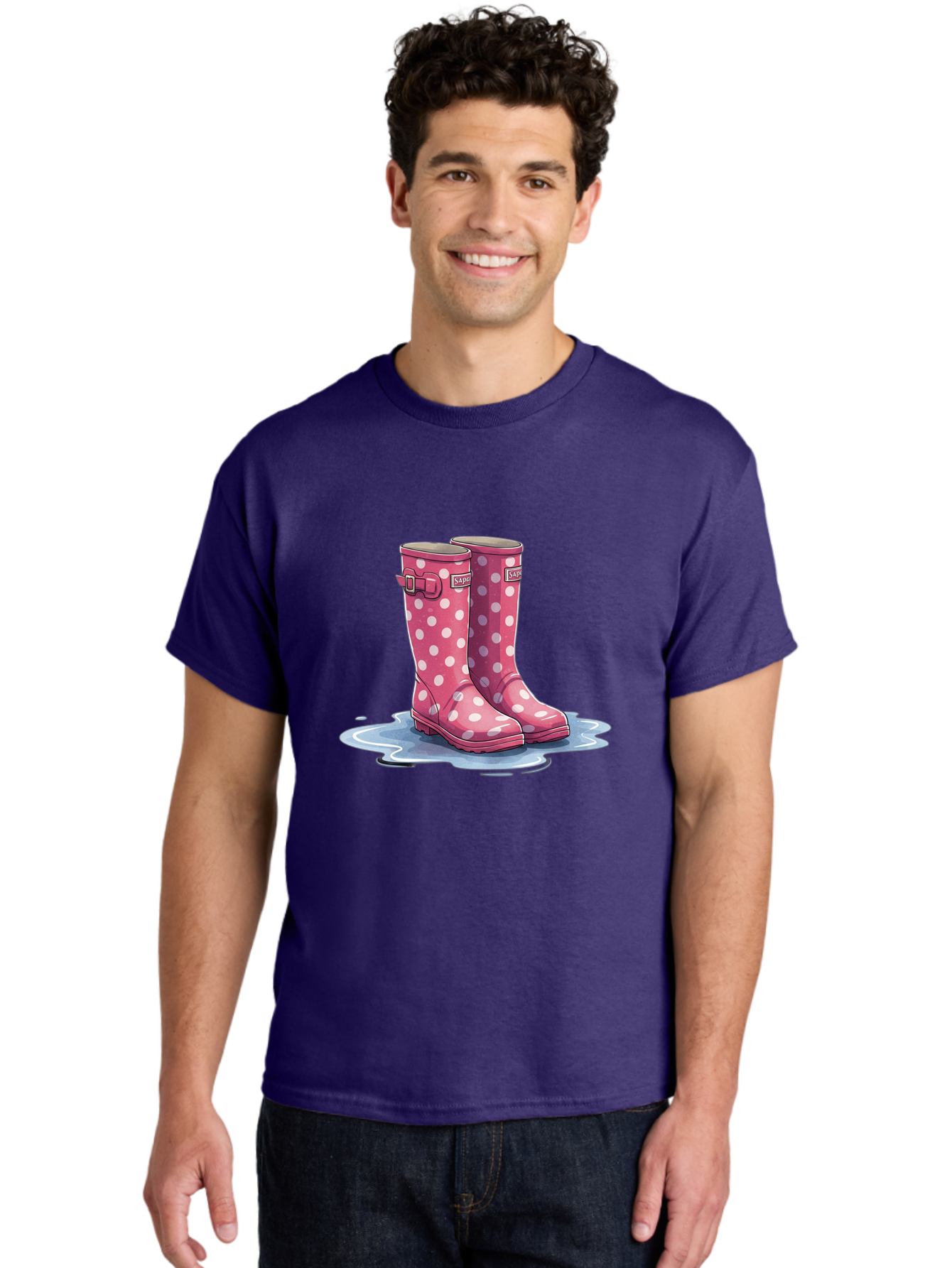 Safari-Pink-Polka-Dot-Rain-Boots Men'S Graphic Tee, 100% Cotton, Comfortable Casual Summer Wear, Machine Washable, Vintage Camera, Old Camera, Antique Camera, Black Camera, Classic Photography, Photography Equipment, Nostalgic Device, Bal281 30
