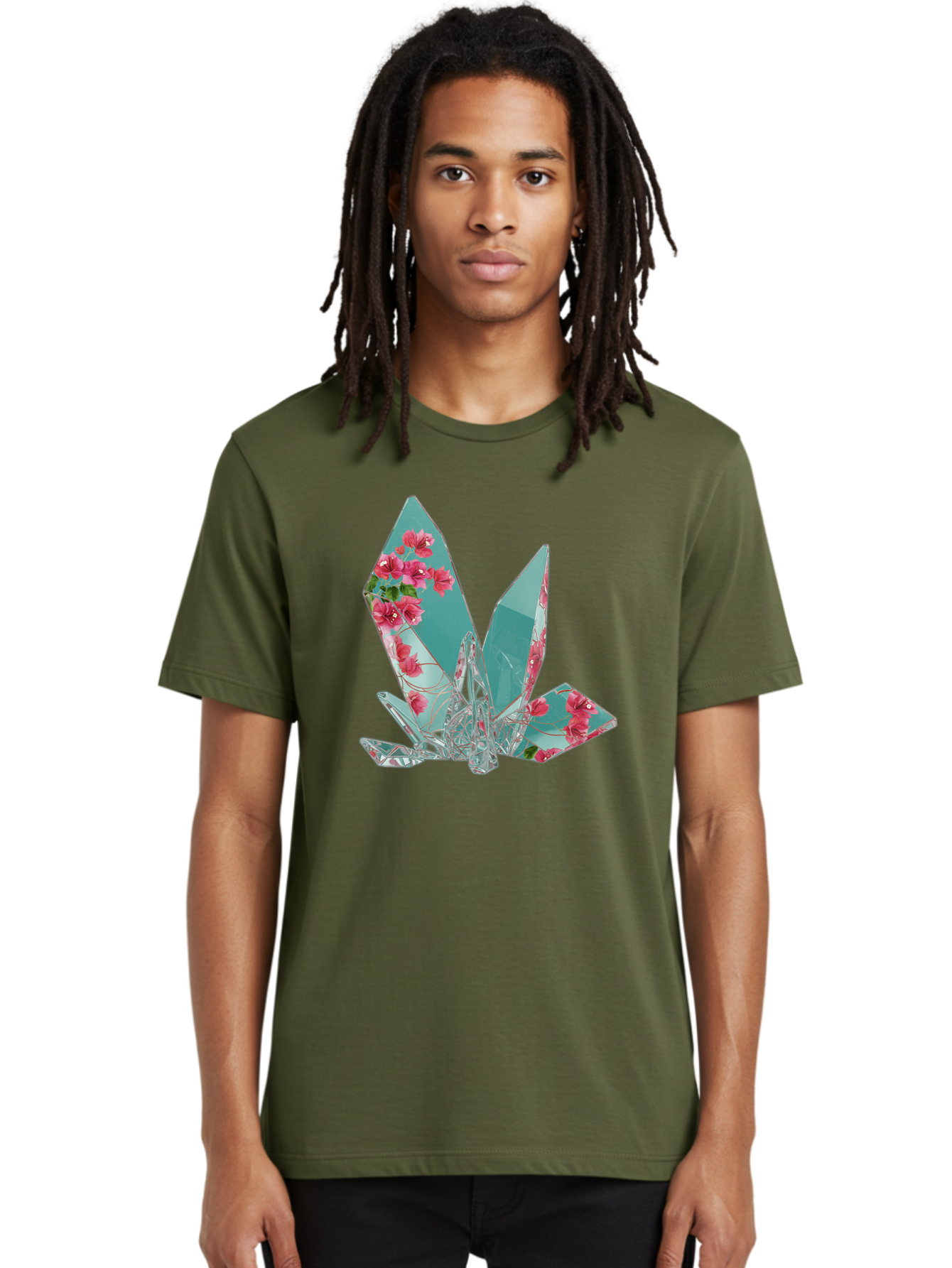 Shattered-Glass-With-Flowers Men'S Graphic Tee, 100% Cotton, Comfortable Casual Summer Wear, Machine Washable, Vintage Camera, Old Camera, Antique Camera, Black Camera, Classic Photography, Photography Equipment, Nostalgic Device, Film Camera, Bal293 24