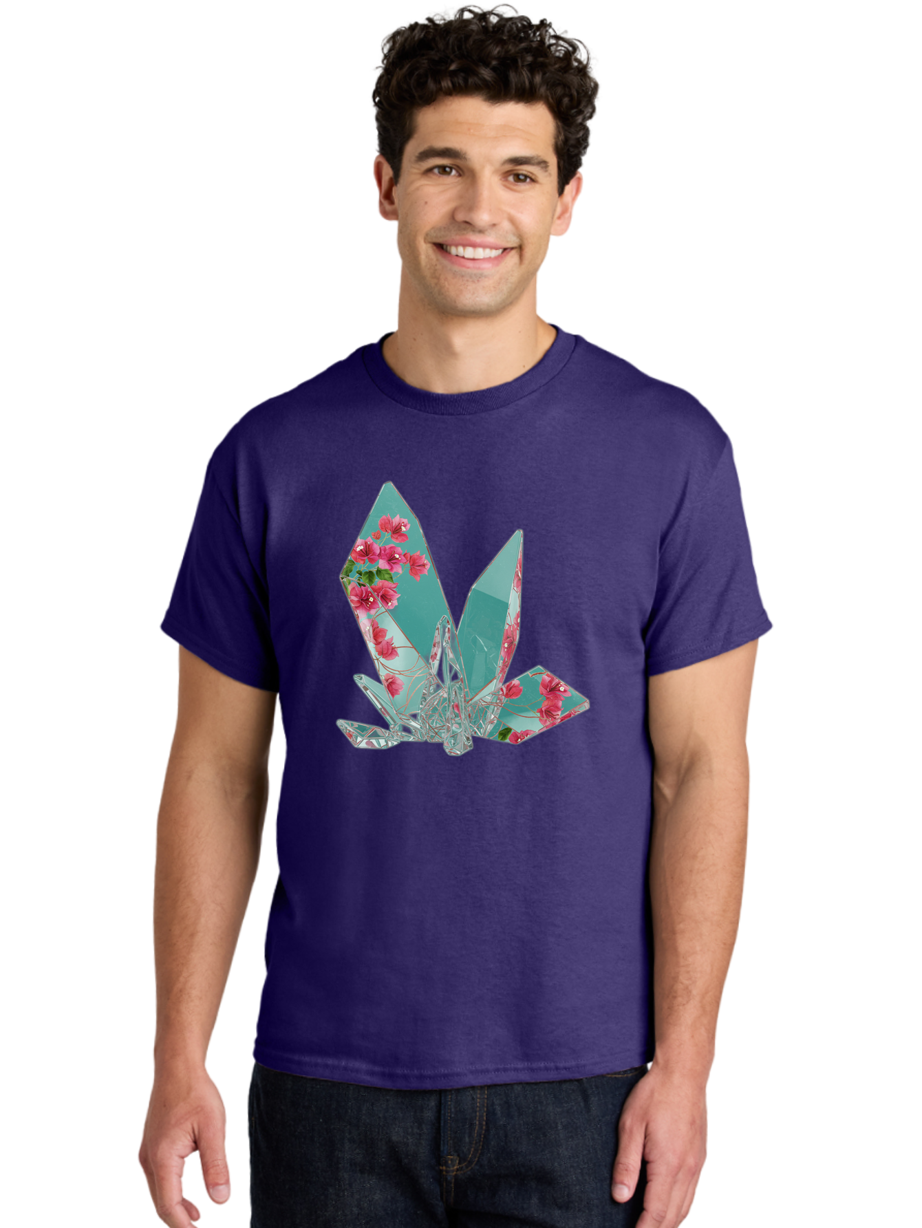 Shattered-Glass-With-Flowers Men'S Graphic Tee, 100% Cotton, Comfortable Casual Summer Wear, Machine Washable, Vintage Camera, Old Camera, Antique Camera, Black Camera, Classic Photography, Photography Equipment, Nostalgic Device, Film Camera, Bal293 23