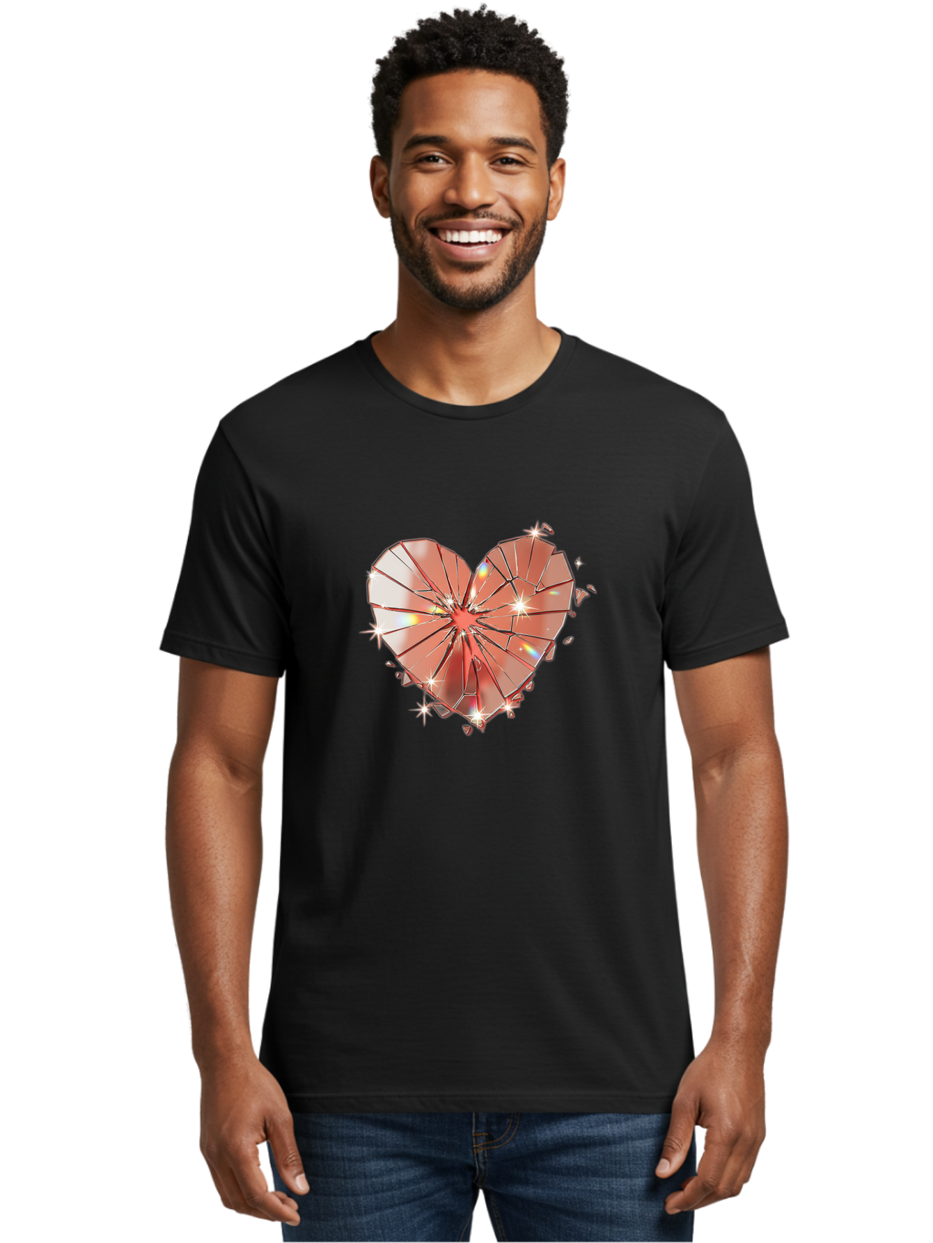 Shattered-Heart-1 Men'S Graphic Tee, 100% Cotton, Comfortable Casual Summer Wear, Machine Washable, Vintage Camera, Old Camera, Antique Camera, Black Camera, Classic Photography, Photography Equipment, Nostalgic Device, Film Camera, Camera Art Bal295 23
