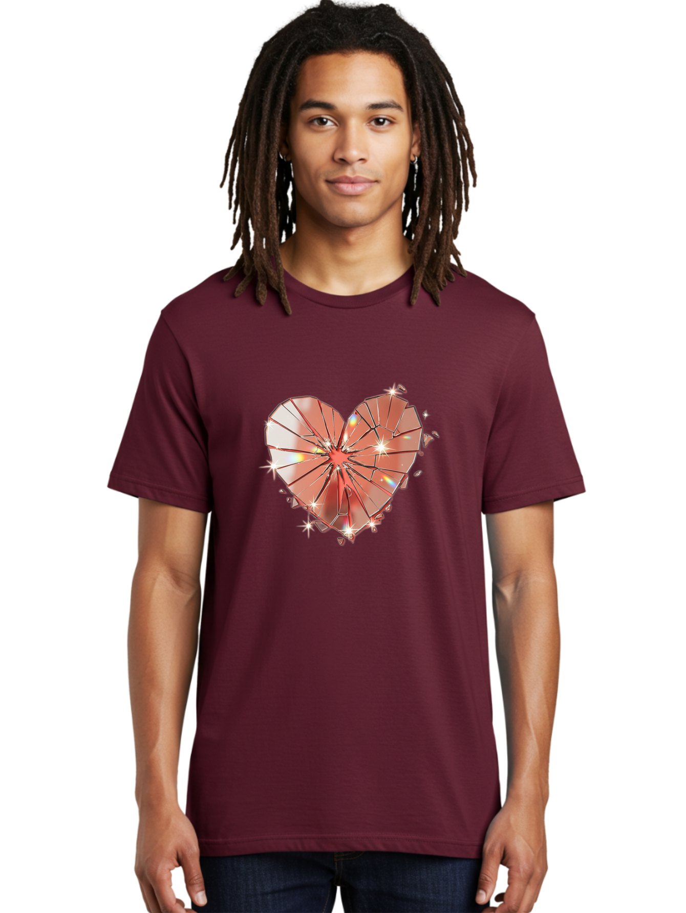 Shattered-Heart-1 Men'S Graphic Tee, 100% Cotton, Comfortable Casual Summer Wear, Machine Washable, Vintage Camera, Old Camera, Antique Camera, Black Camera, Classic Photography, Photography Equipment, Nostalgic Device, Film Camera, Camera Art Bal295 29