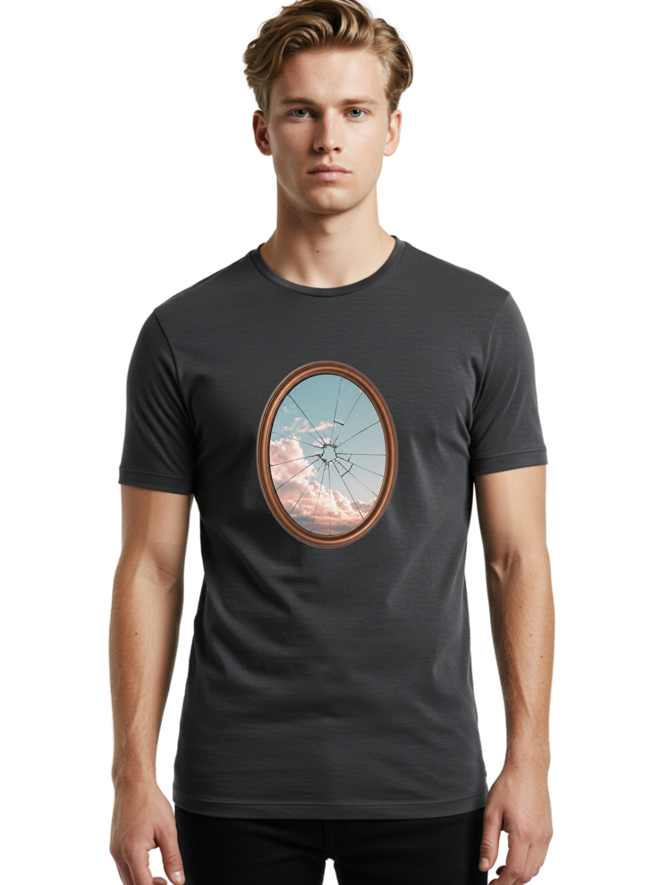 Shattered-Mirror Men'S Graphic Tee, 100% Cotton, Comfortable Casual Summer Wear, Machine Washable, Vintage Camera, Old Camera, Antique Camera, Black Camera, Classic Photography, Photography Equipment, Nostalgic Device, Film Camera, Camera Art Bal301 27