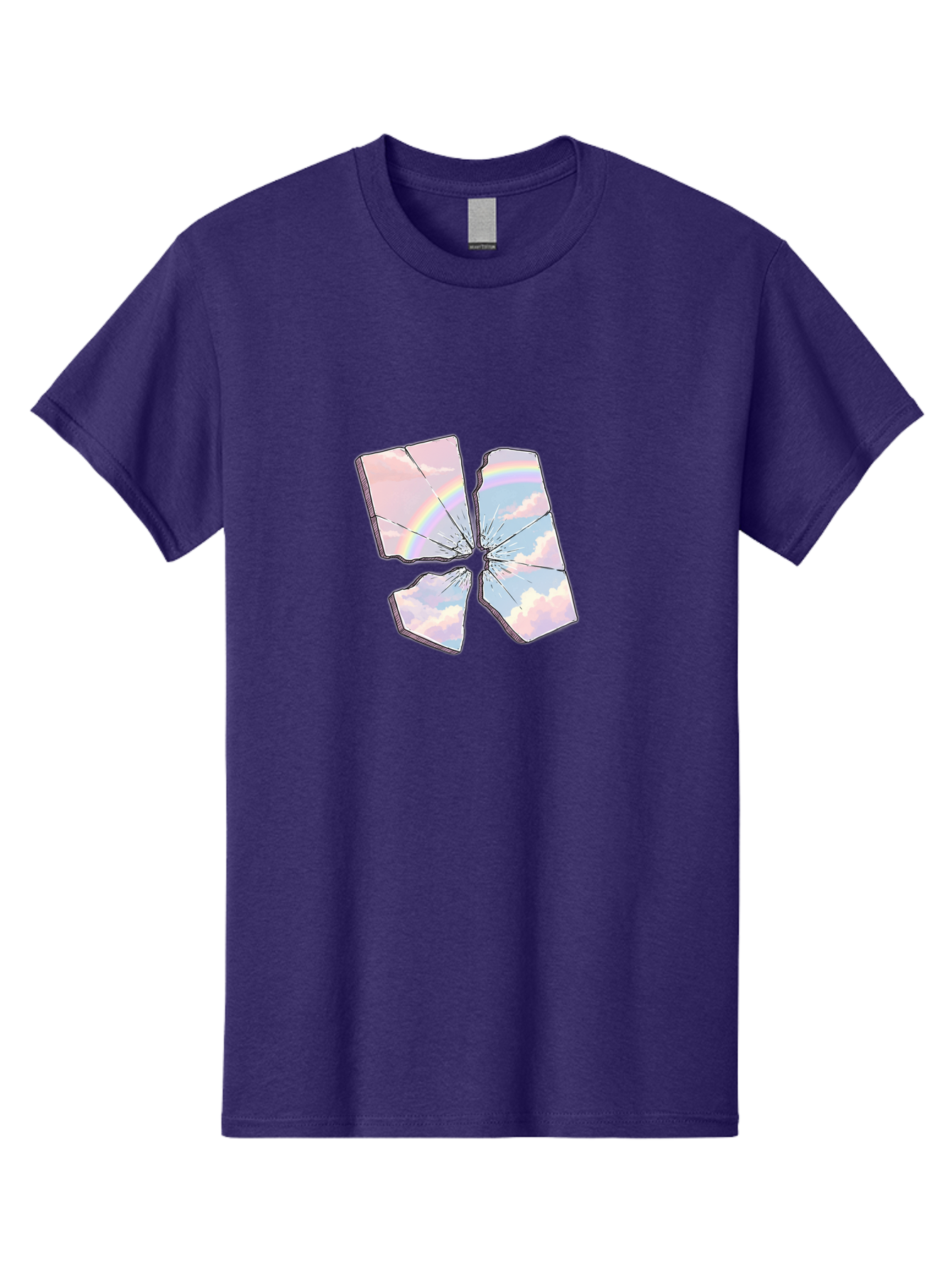 Shattered-Plate-With-Rainbow Men'S Graphic Tee, 100% Cotton, Comfortable Casual Summer Wear, Machine Washable, Vintage Camera, Old Camera, Antique Camera, Black Camera, Classic Photography, Photography Equipment, Nostalgic Device, Film Camera, Bal303 13