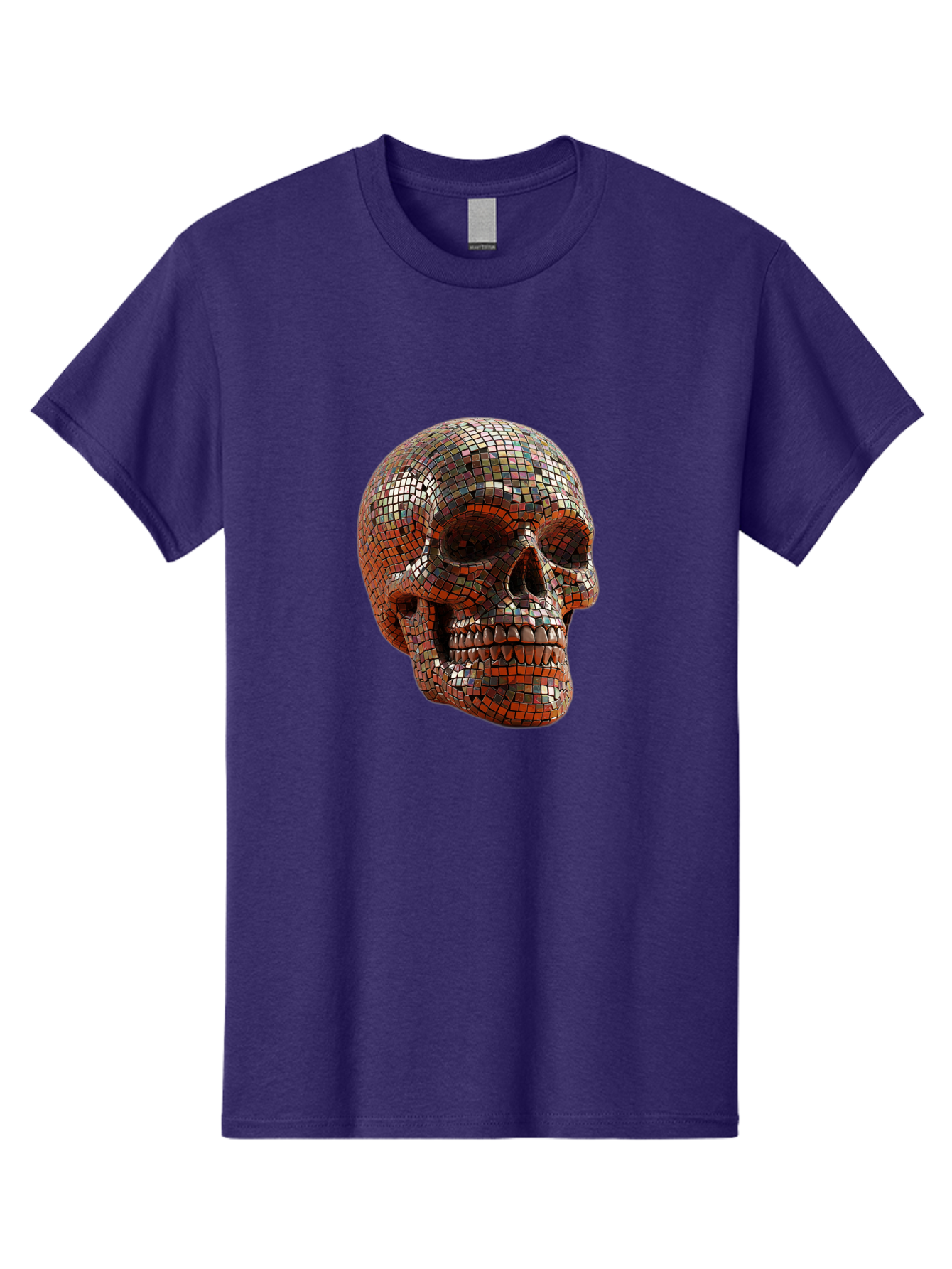 Skull-Mosaic Men'S Graphic Tee, 100% Cotton, Comfortable Casual Summer Wear, Machine Washable, Vintage Camera, Old Camera, Antique Camera, Black Camera, Classic Photography, Photography Equipment, Nostalgic Device, Film Camera, Camera Art Bal326 1
