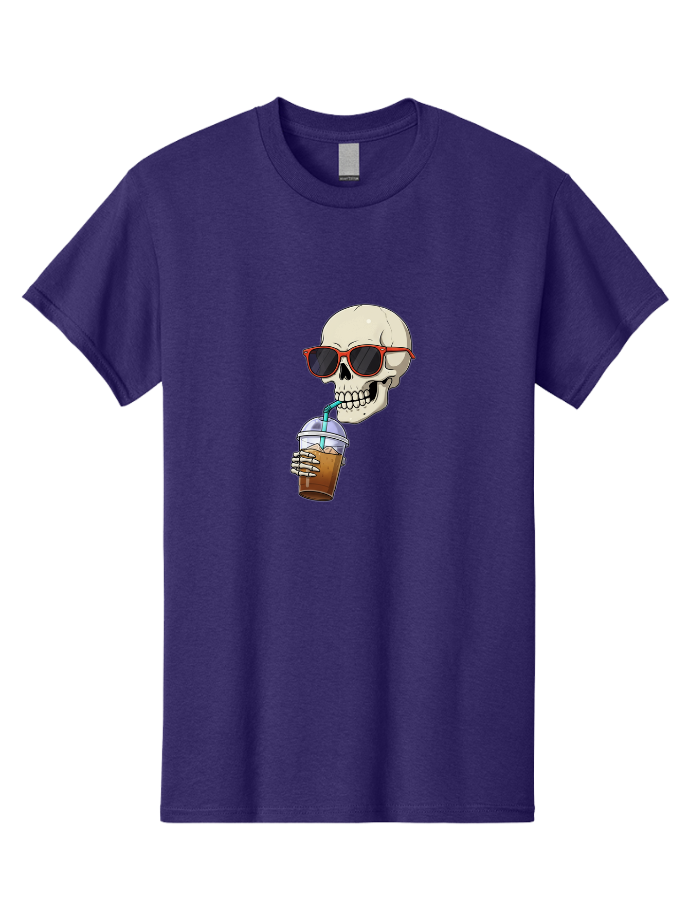 Skull-With-Sunglasses-Drinking Men'S Graphic Tee, 100% Cotton, Comfortable Casual Summer Wear, Machine Washable, Vintage Camera, Old Camera, Antique Camera, Black Camera, Classic Photography, Photography Equipment, Nostalgic Device, Bal327 3