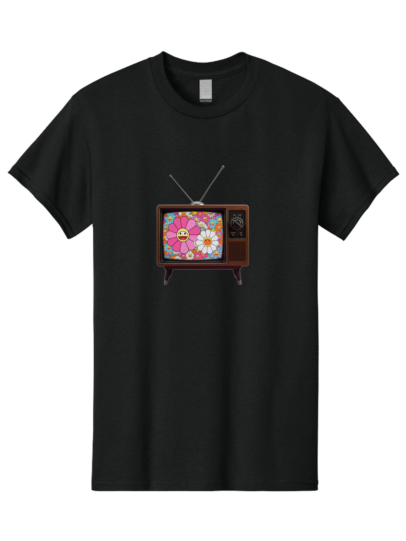 Smiley-Flowers-Tv Men'S Graphic Tee, 100% Cotton, Comfortable Casual Summer Wear, Machine Washable, Vintage Camera, Old Camera, Antique Camera, Black Camera, Classic Photography, Photography Equipment, Nostalgic Device, Film Camera, Camera Art Bal361 15