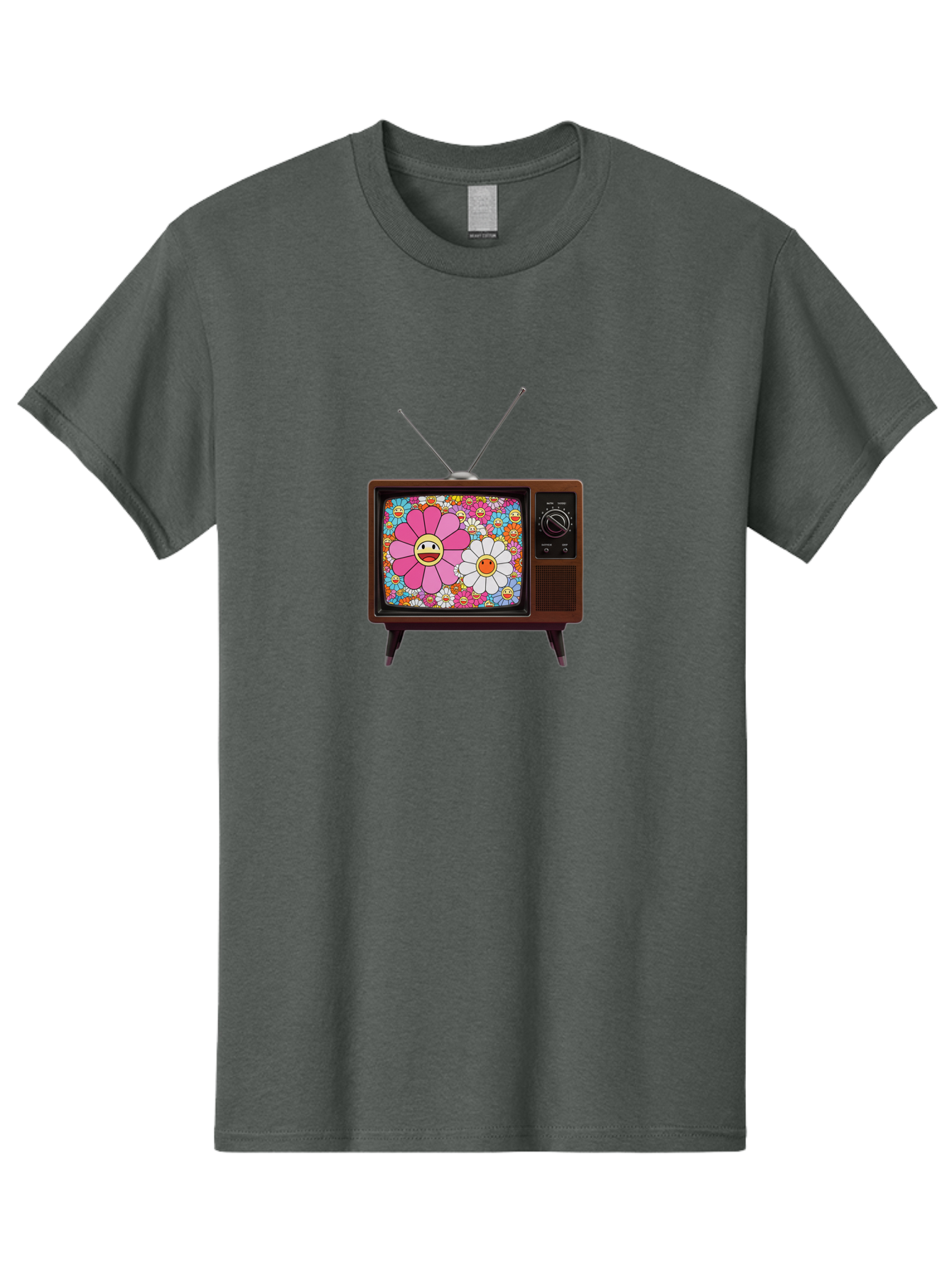 Smiley-Flowers-Tv Men'S Graphic Tee, 100% Cotton, Comfortable Casual Summer Wear, Machine Washable, Vintage Camera, Old Camera, Antique Camera, Black Camera, Classic Photography, Photography Equipment, Nostalgic Device, Film Camera, Camera Art Bal361 13