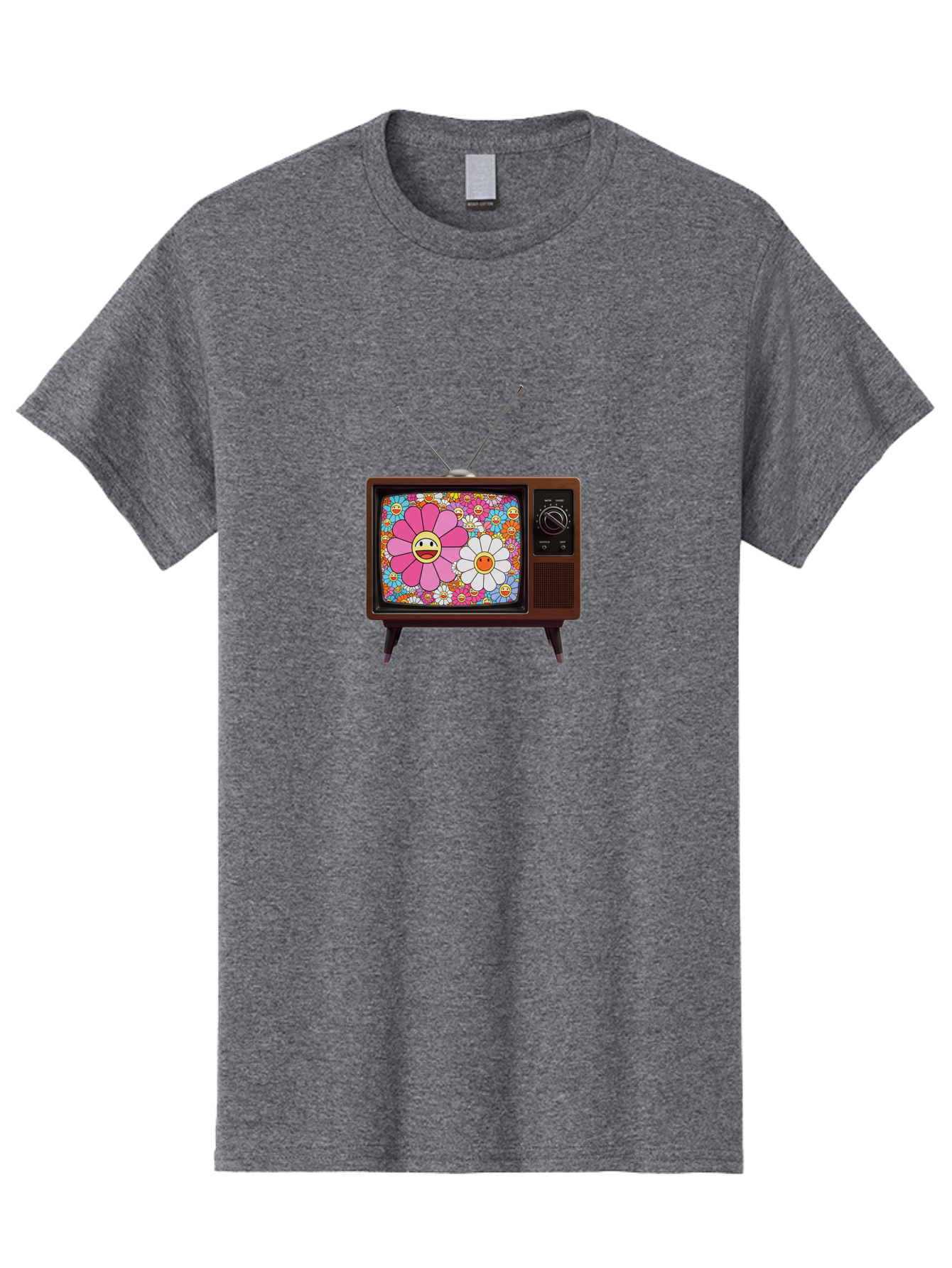 Smiley-Flowers-Tv Men'S Graphic Tee, 100% Cotton, Comfortable Casual Summer Wear, Machine Washable, Vintage Camera, Old Camera, Antique Camera, Black Camera, Classic Photography, Photography Equipment, Nostalgic Device, Film Camera, Camera Art Bal361 2