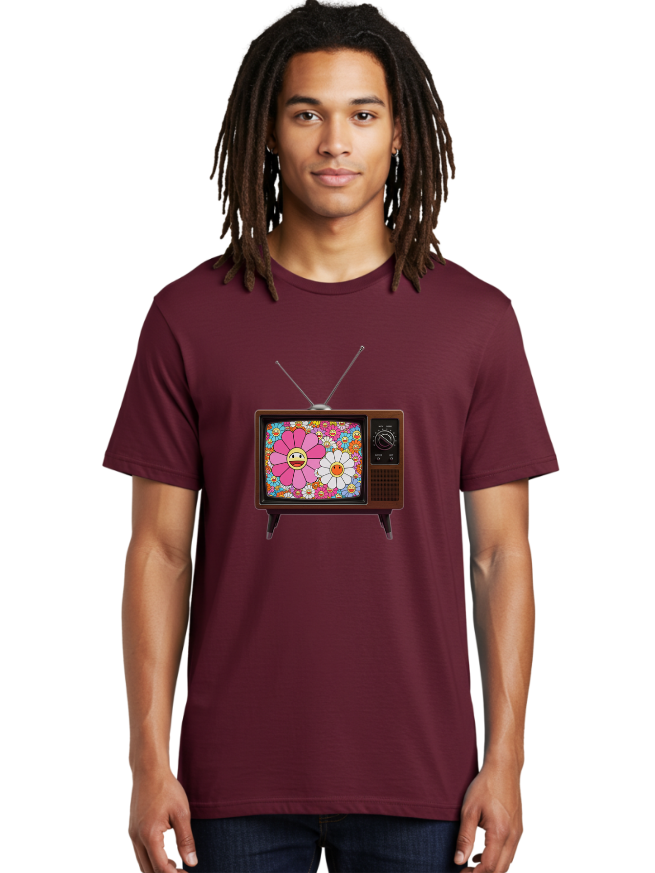Smiley-Flowers-Tv Men'S Graphic Tee, 100% Cotton, Comfortable Casual Summer Wear, Machine Washable, Vintage Camera, Old Camera, Antique Camera, Black Camera, Classic Photography, Photography Equipment, Nostalgic Device, Film Camera, Camera Art Bal361 29
