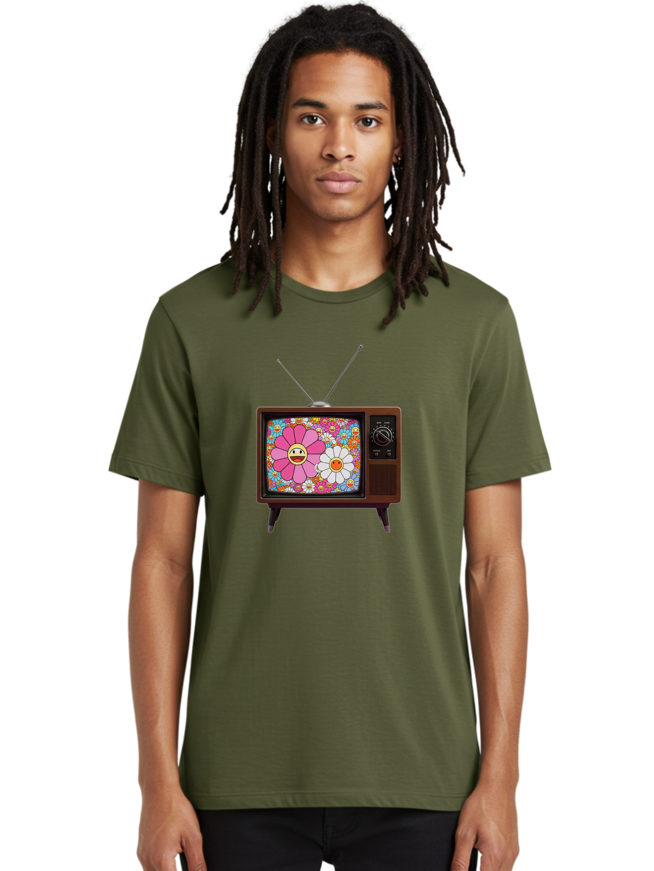 Smiley-Flowers-Tv Men'S Graphic Tee, 100% Cotton, Comfortable Casual Summer Wear, Machine Washable, Vintage Camera, Old Camera, Antique Camera, Black Camera, Classic Photography, Photography Equipment, Nostalgic Device, Film Camera, Camera Art Bal361 25