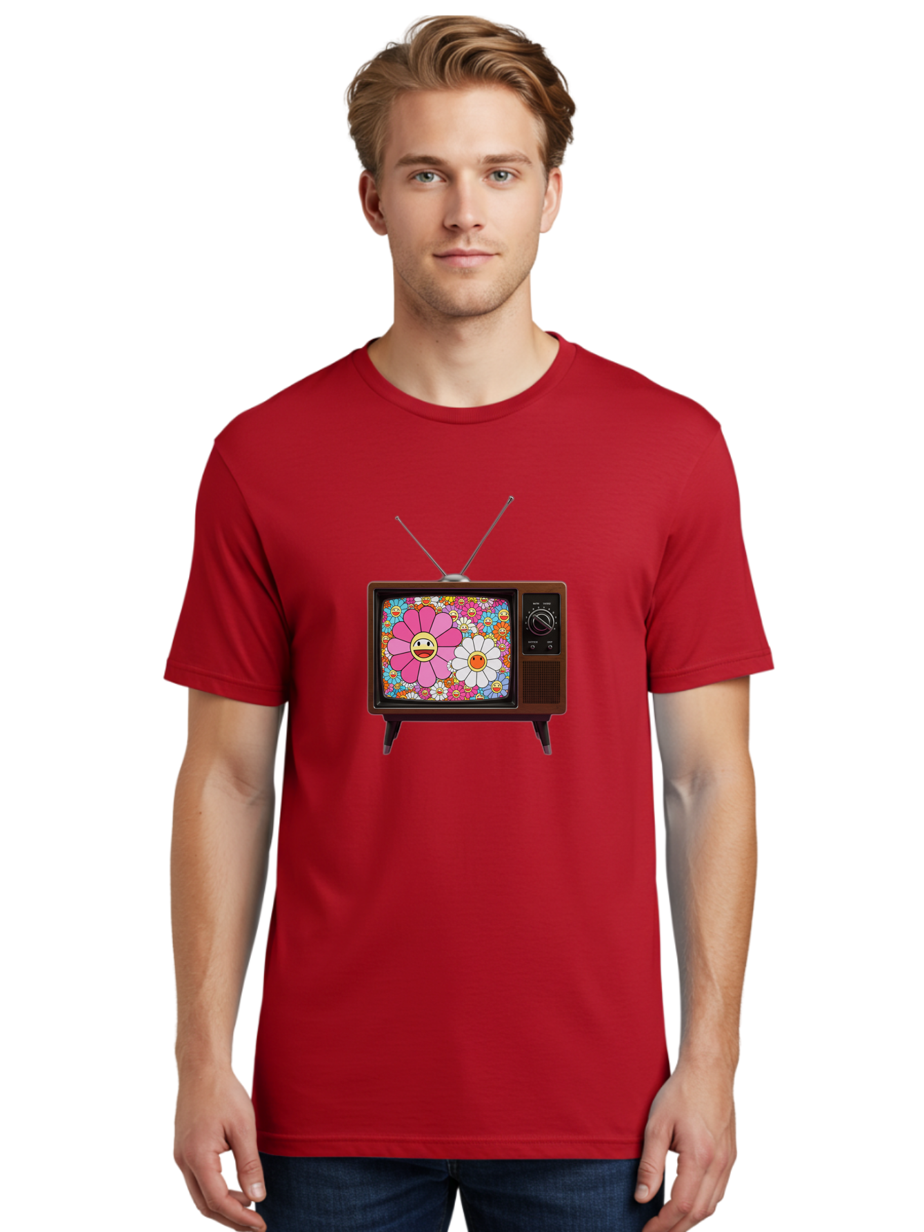 Smiley-Flowers-Tv Men'S Graphic Tee, 100% Cotton, Comfortable Casual Summer Wear, Machine Washable, Vintage Camera, Old Camera, Antique Camera, Black Camera, Classic Photography, Photography Equipment, Nostalgic Device, Film Camera, Camera Art Bal361 19
