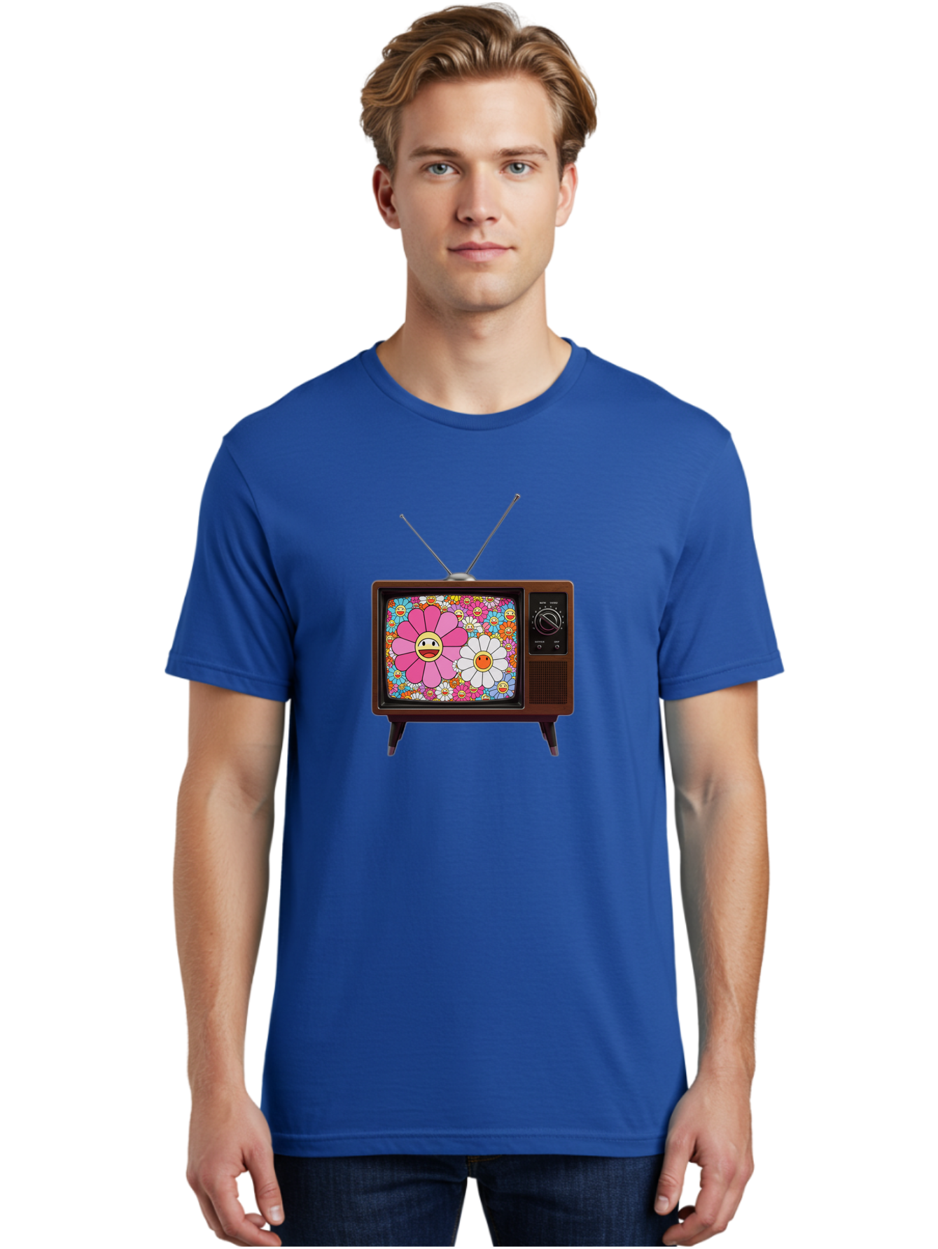 Smiley-Flowers-Tv Men'S Graphic Tee, 100% Cotton, Comfortable Casual Summer Wear, Machine Washable, Vintage Camera, Old Camera, Antique Camera, Black Camera, Classic Photography, Photography Equipment, Nostalgic Device, Film Camera, Camera Art Bal361 20