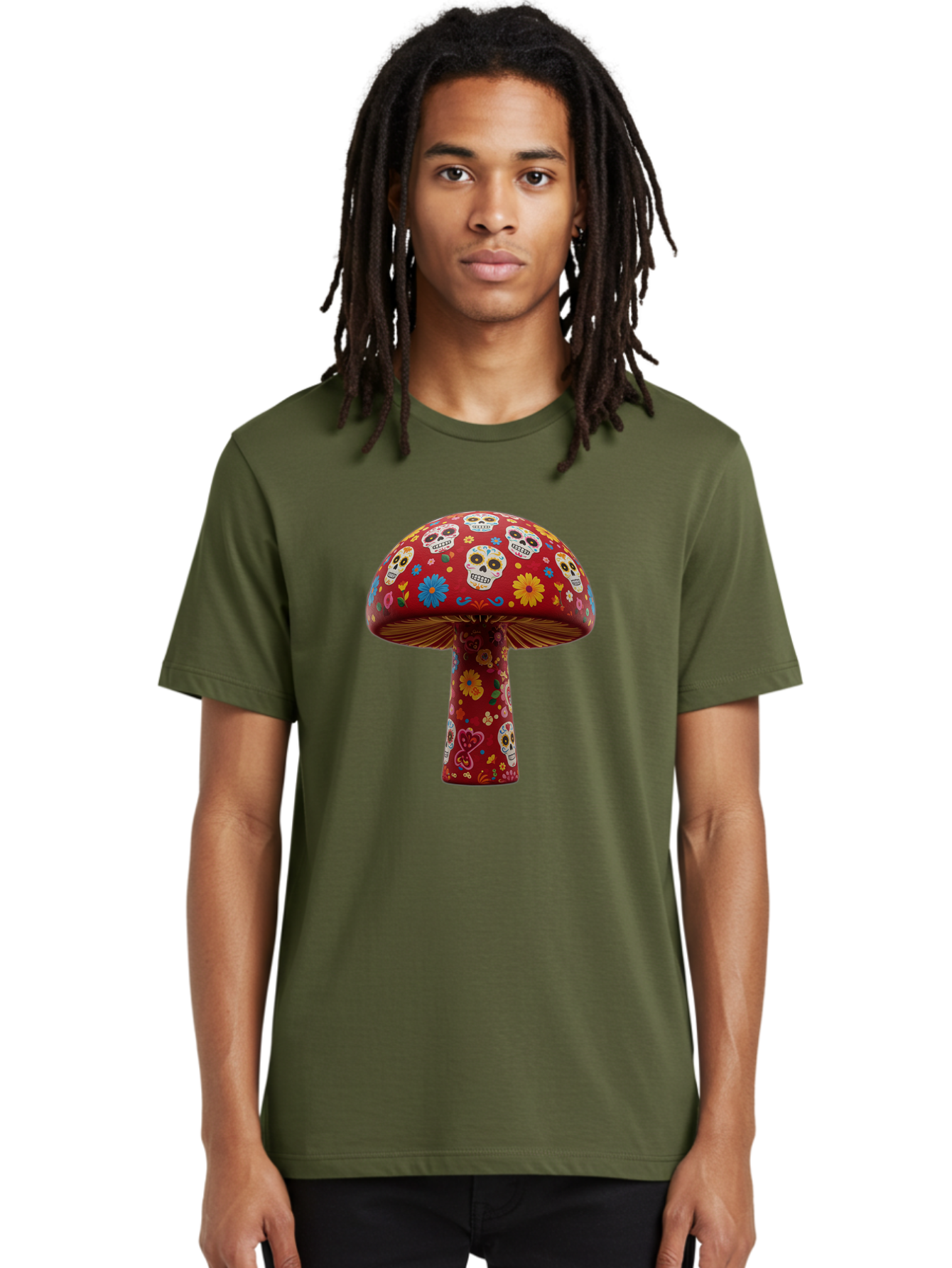 Sugar-Skull-Mushroom Men'S Graphic Tee, 100% Cotton, Comfortable Casual Summer Wear, Machine Washable, Vintage Camera, Old Camera, Antique Camera, Black Camera, Classic Photography, Photography Equipment, Nostalgic Device, Film Camera, Bal437 30