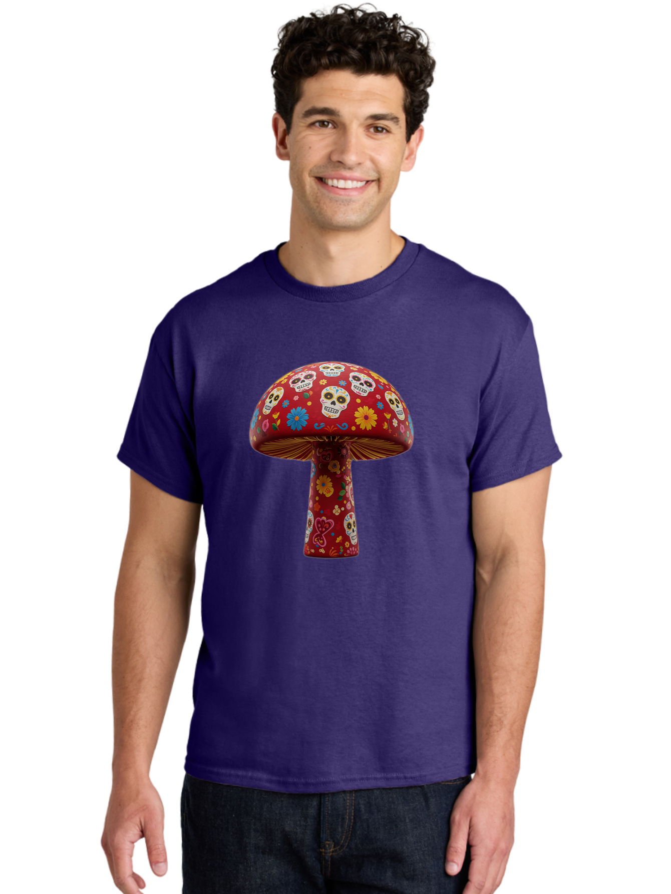 Sugar-Skull-Mushroom Men'S Graphic Tee, 100% Cotton, Comfortable Casual Summer Wear, Machine Washable, Vintage Camera, Old Camera, Antique Camera, Black Camera, Classic Photography, Photography Equipment, Nostalgic Device, Film Camera, Bal437 19