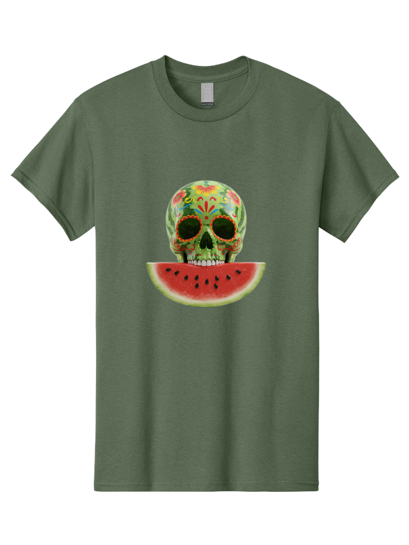 Sugar-Skull-Watermelon Men'S Graphic Tee, 100% Cotton, Comfortable Casual Summer Wear, Machine Washable, Vintage Camera, Old Camera, Antique Camera, Black Camera, Classic Photography, Photography Equipment, Nostalgic Device, Film Camera, Bal438 10
