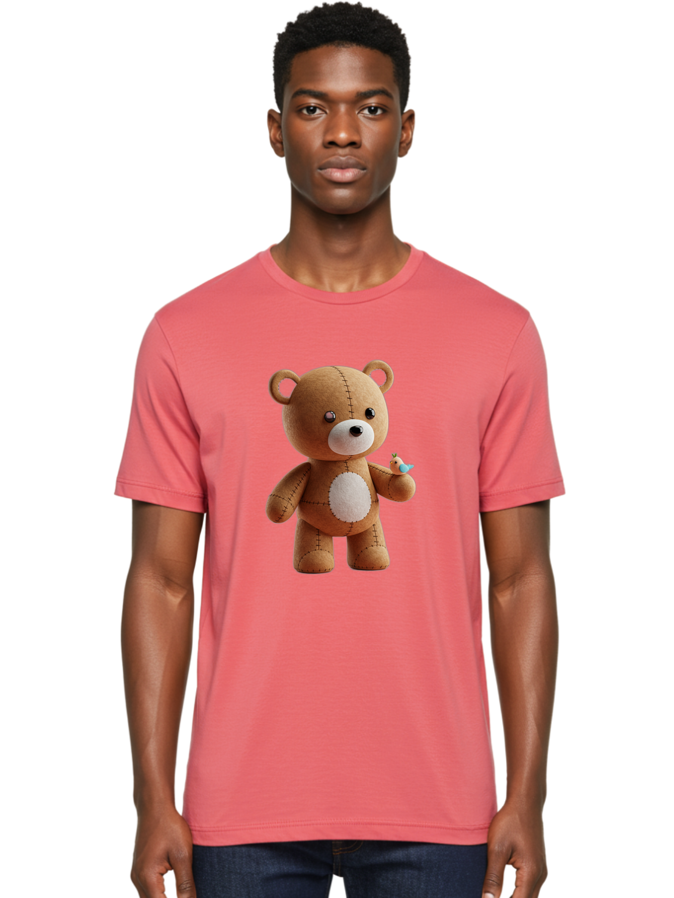 Teddy-Bear-With-Bird Men'S Graphic Tee, 100% Cotton, Comfortable Casual Summer Wear, Machine Washable, Vintage Camera, Old Camera, Antique Camera, Black Camera, Classic Photography, Photography Equipment, Nostalgic Device, Film Camera, Bal471 28