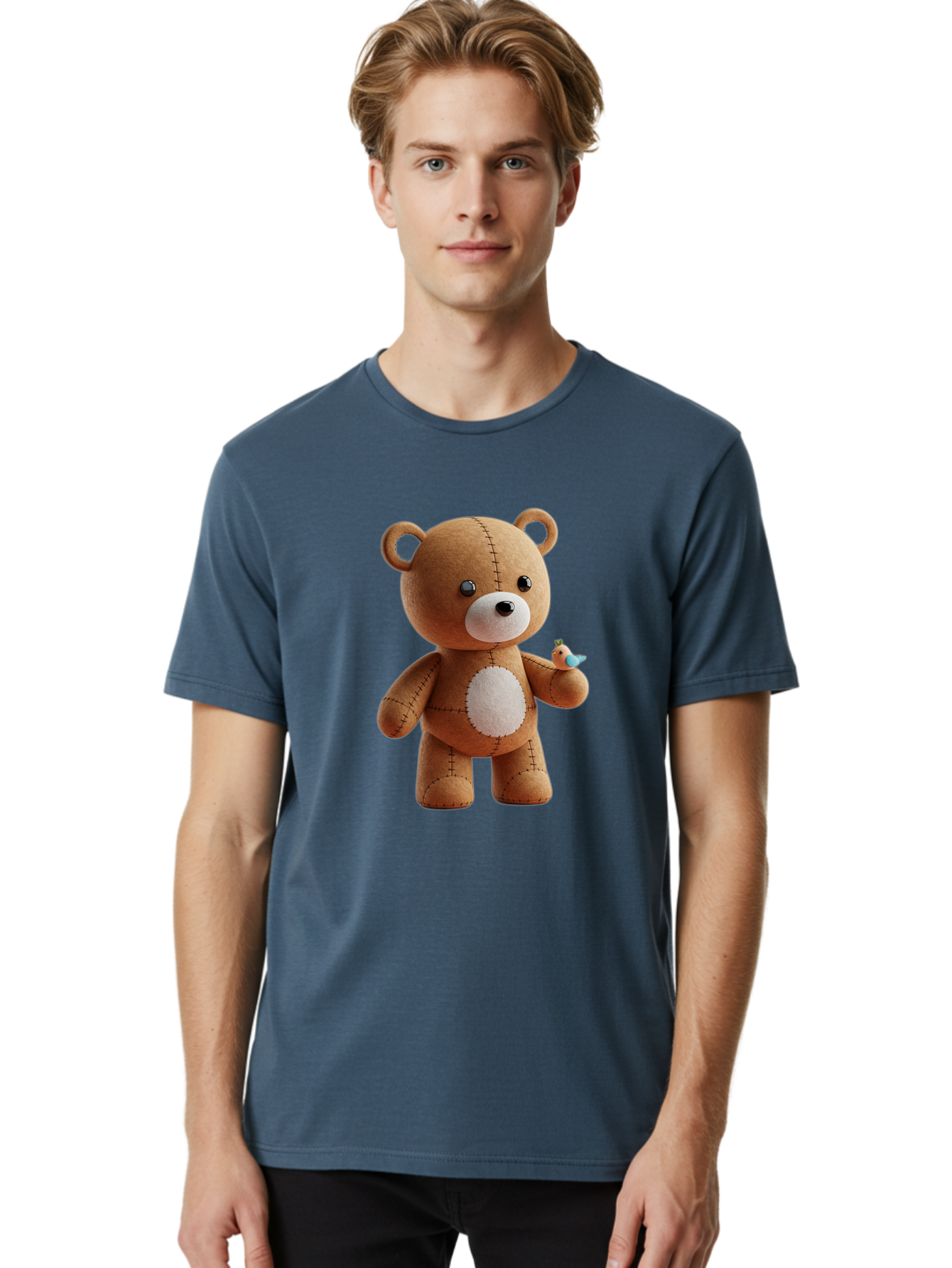 Teddy-Bear-With-Bird Men'S Graphic Tee, 100% Cotton, Comfortable Casual Summer Wear, Machine Washable, Vintage Camera, Old Camera, Antique Camera, Black Camera, Classic Photography, Photography Equipment, Nostalgic Device, Film Camera, Bal471 27