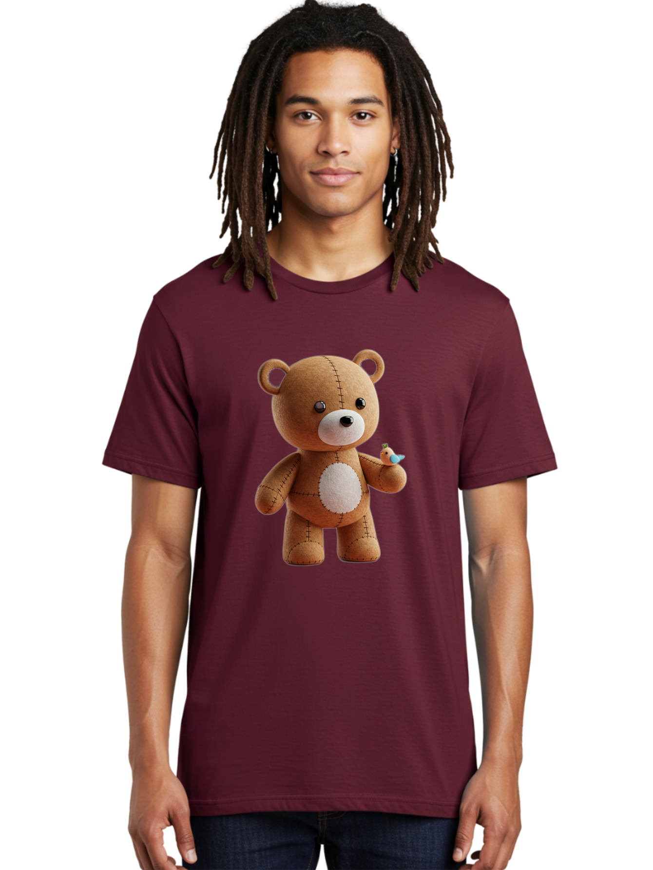 Teddy-Bear-With-Bird Men'S Graphic Tee, 100% Cotton, Comfortable Casual Summer Wear, Machine Washable, Vintage Camera, Old Camera, Antique Camera, Black Camera, Classic Photography, Photography Equipment, Nostalgic Device, Film Camera, Bal471 23
