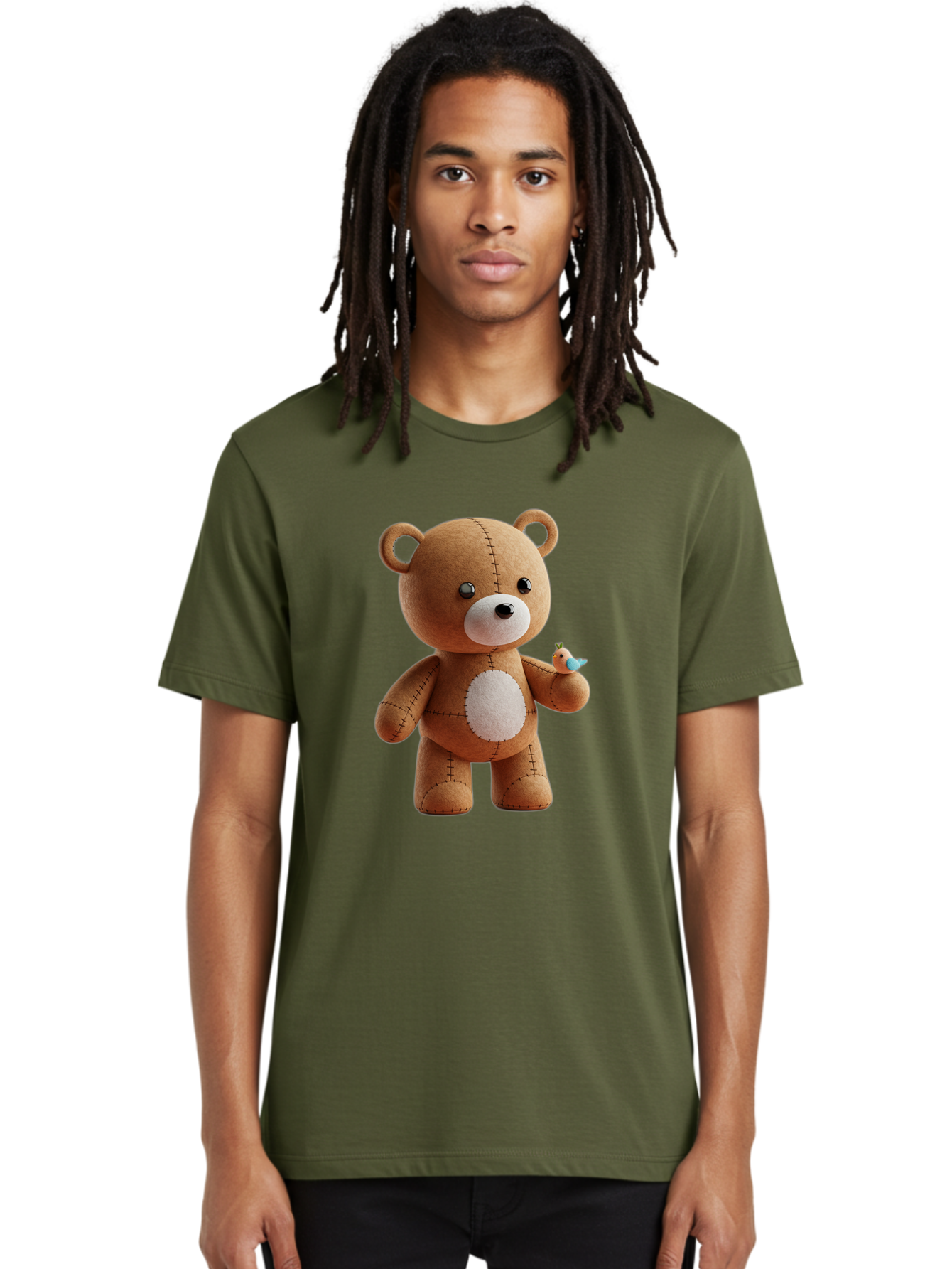 Teddy-Bear-With-Bird Men'S Graphic Tee, 100% Cotton, Comfortable Casual Summer Wear, Machine Washable, Vintage Camera, Old Camera, Antique Camera, Black Camera, Classic Photography, Photography Equipment, Nostalgic Device, Film Camera, Bal471 25