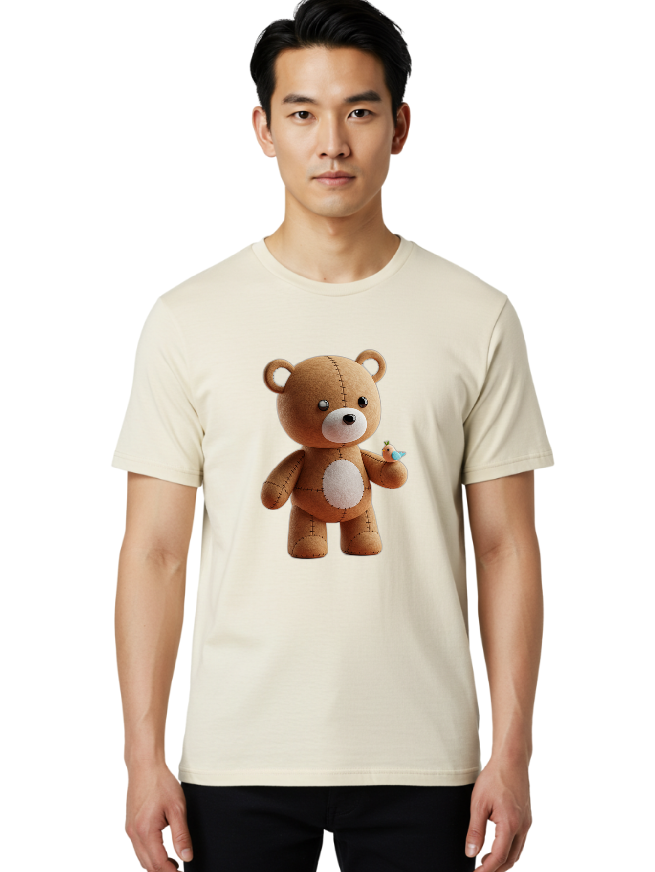 Teddy-Bear-With-Bird Men'S Graphic Tee, 100% Cotton, Comfortable Casual Summer Wear, Machine Washable, Vintage Camera, Old Camera, Antique Camera, Black Camera, Classic Photography, Photography Equipment, Nostalgic Device, Film Camera, Bal471 21